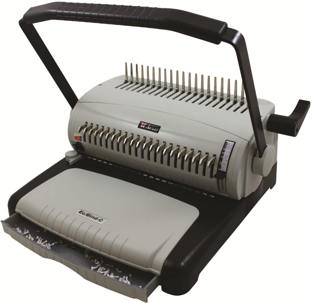 Akiles EcoBind-C Plastic Comb Binding Machine for Documents, Reports & Presentations | Heavy Duty Office Binder for Professional & Home Use | Perfect for Schools, Businesses & DIY Projects