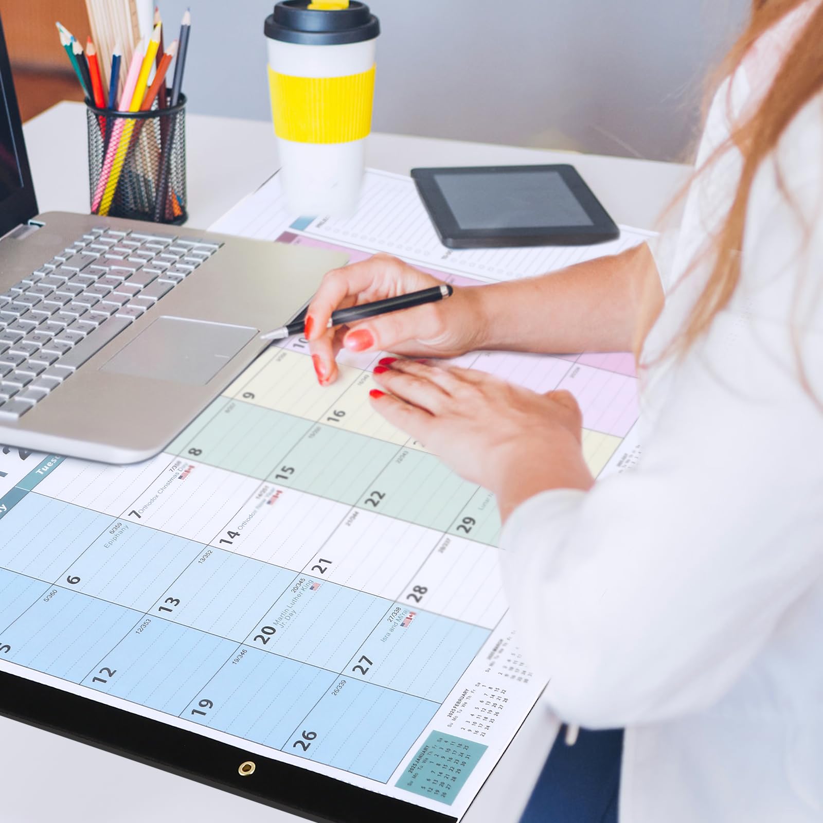 2025-2026 Large Desk Calendar - 18-Month Jumbo Planner (22