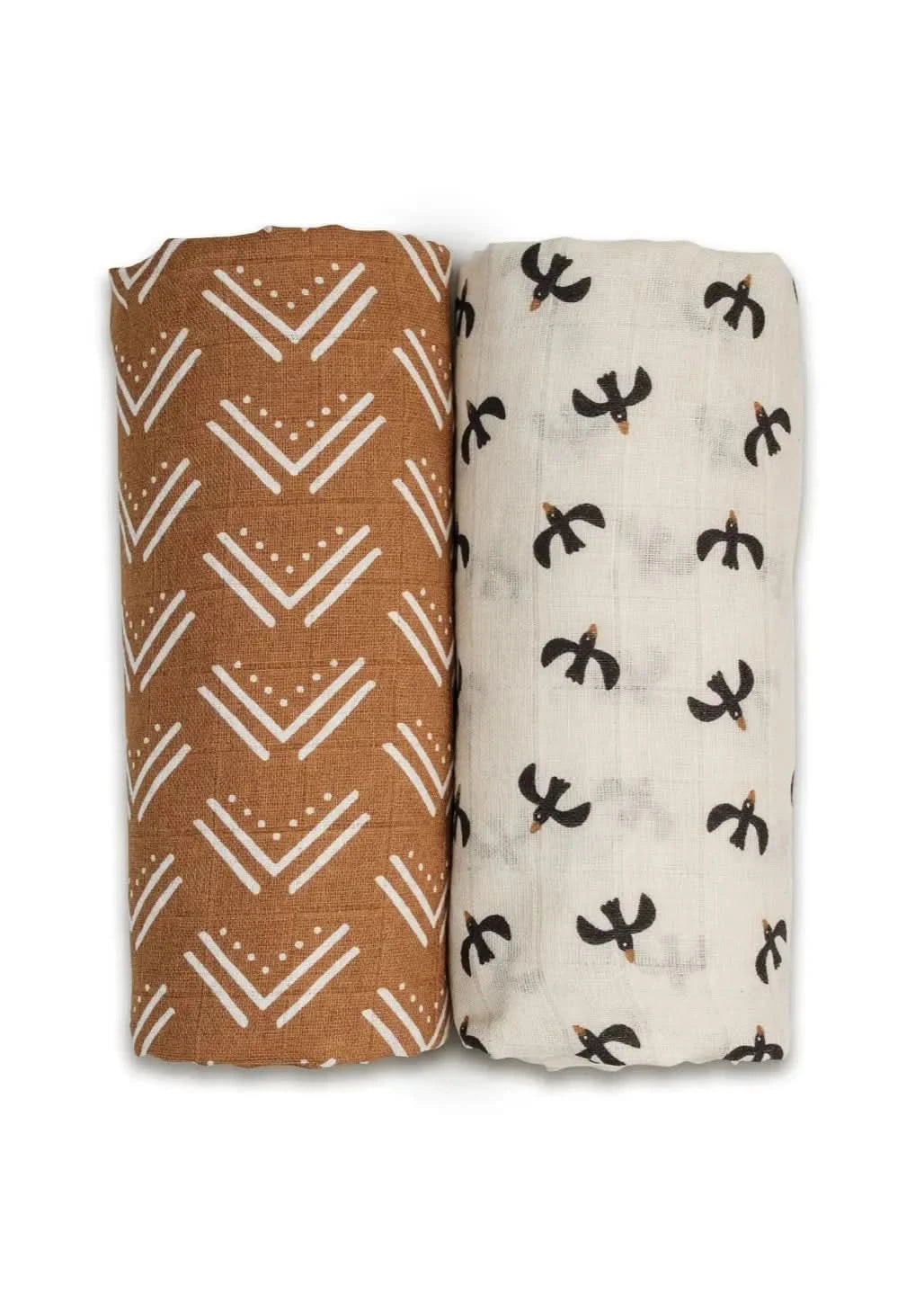 Lulujo 2-Pack Soft Cotton Baby Swaddle Blankets - Breathable & Comfortable for Newborns, Infants - Perfect for Swaddling, Nursing, Stroller & Car Seat Covers