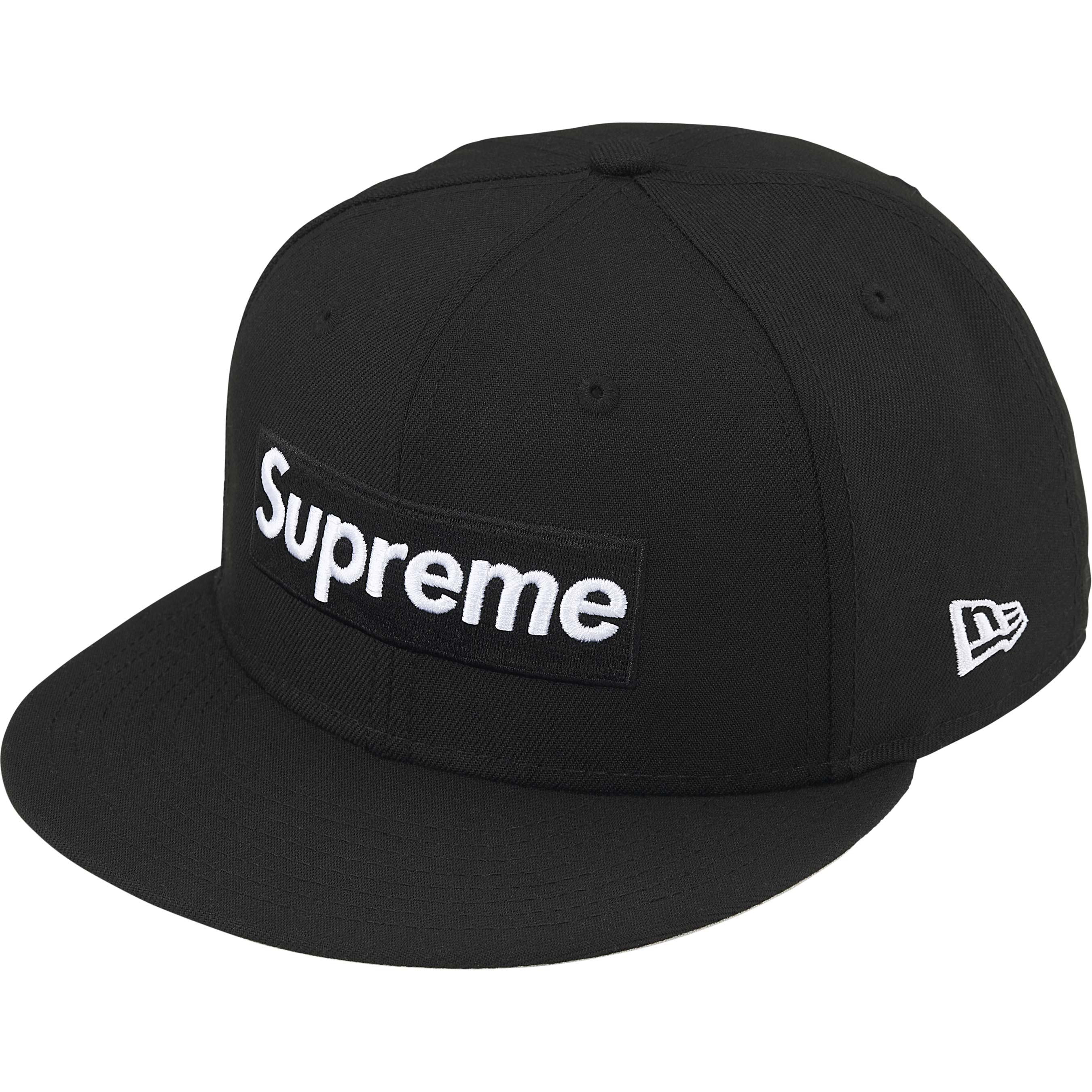 Supreme Championship Box Logo New Era Black Snapback Hat - Stylish Streetwear for Men & Women | Perfect for Casual Outfits, Hip-Hop Fashion, and Urban Street Style