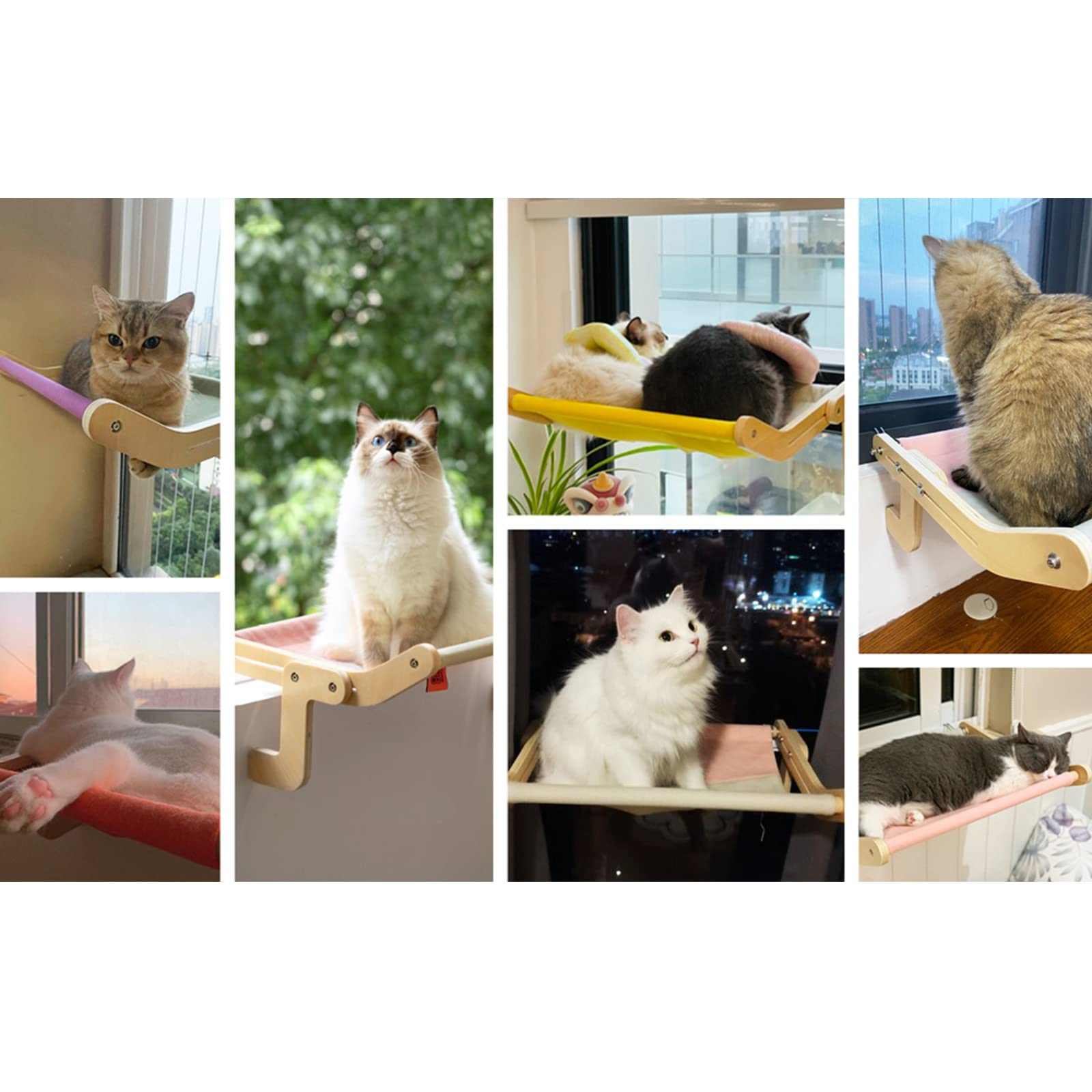 Premium Cat Window Perch - Sturdy Cat Bed Hammock & Window Seat for Indoor Cats - No Drilling Space-Saving Cat Shelf Holds 40 lbs - Perfect for Sunny Naps & Bird Watching