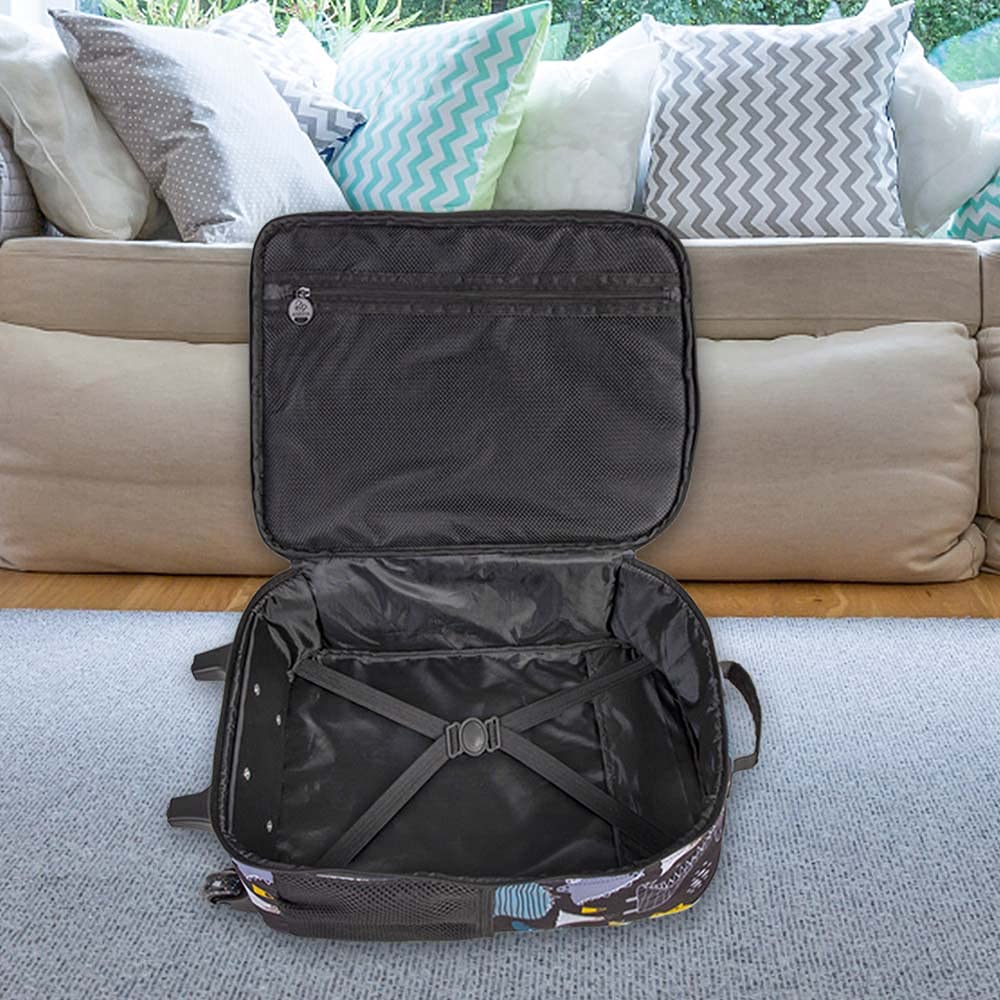 AGSDON Kids Luggage with Rolling Wheels - Cute Travel Suitcase for Boys & Girls, Toddler Carry-On for Airplane, School Trips & Family Vacations