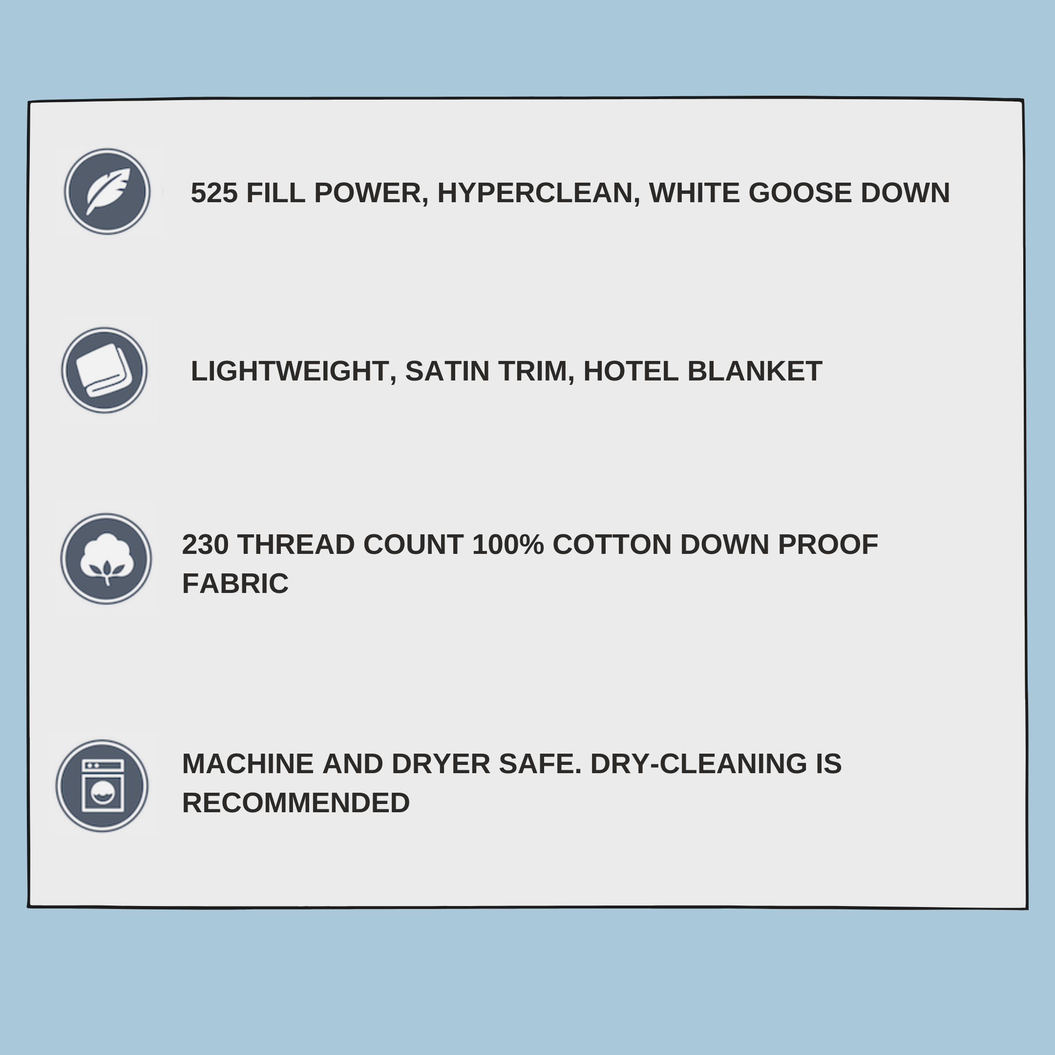 Premium Pacific Coast Feather Satin Trim Blanket - 100% White Goose Down Filling | Ultra Soft Luxury Bedding for Cozy Nights & Hotel-Style Comfort