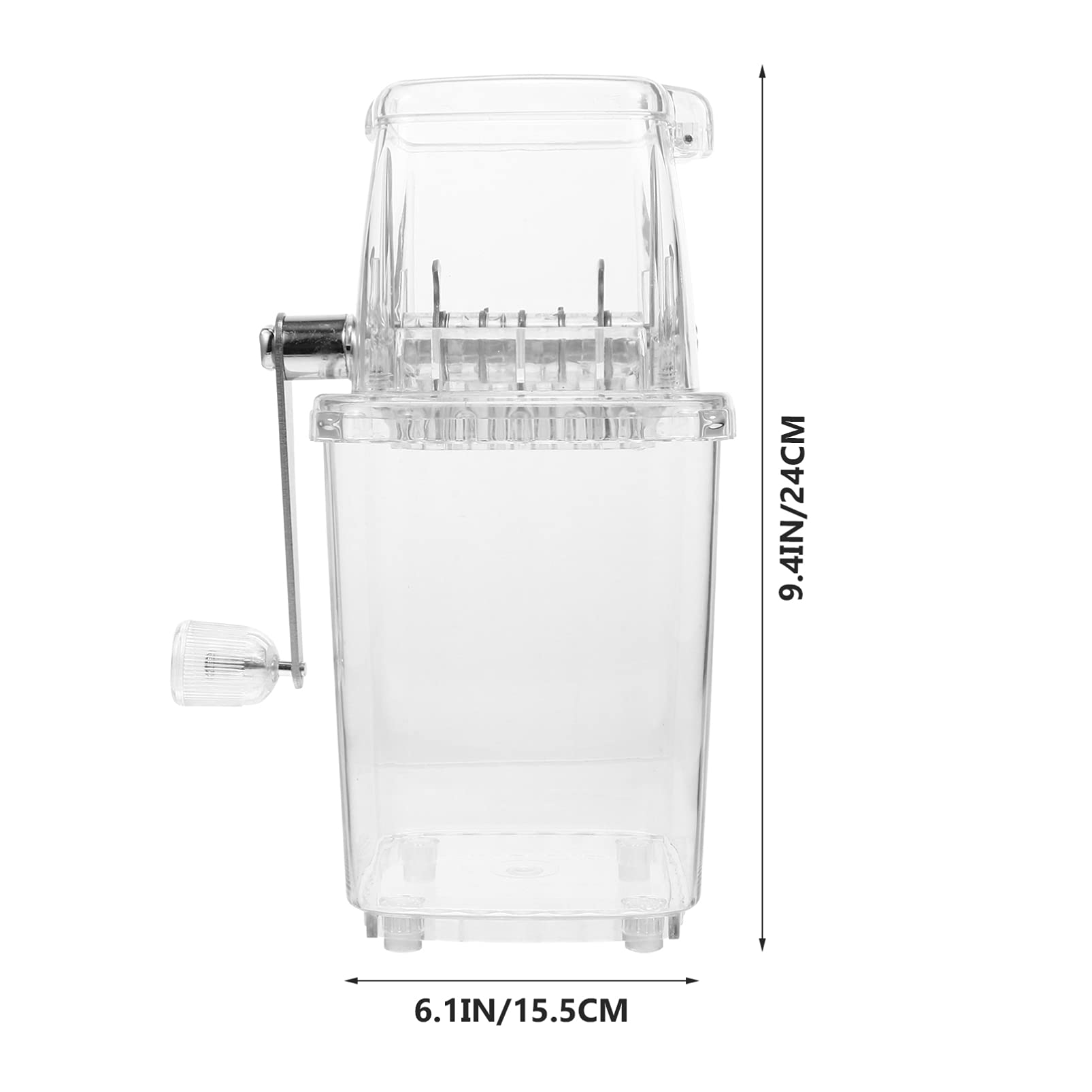 Angoily Manual Ice Shaver Machine - Portable Hand Crank Snow Cone Maker for Home & Kitchen | Perfect for Cocktails, Desserts & Summer Treats (White)