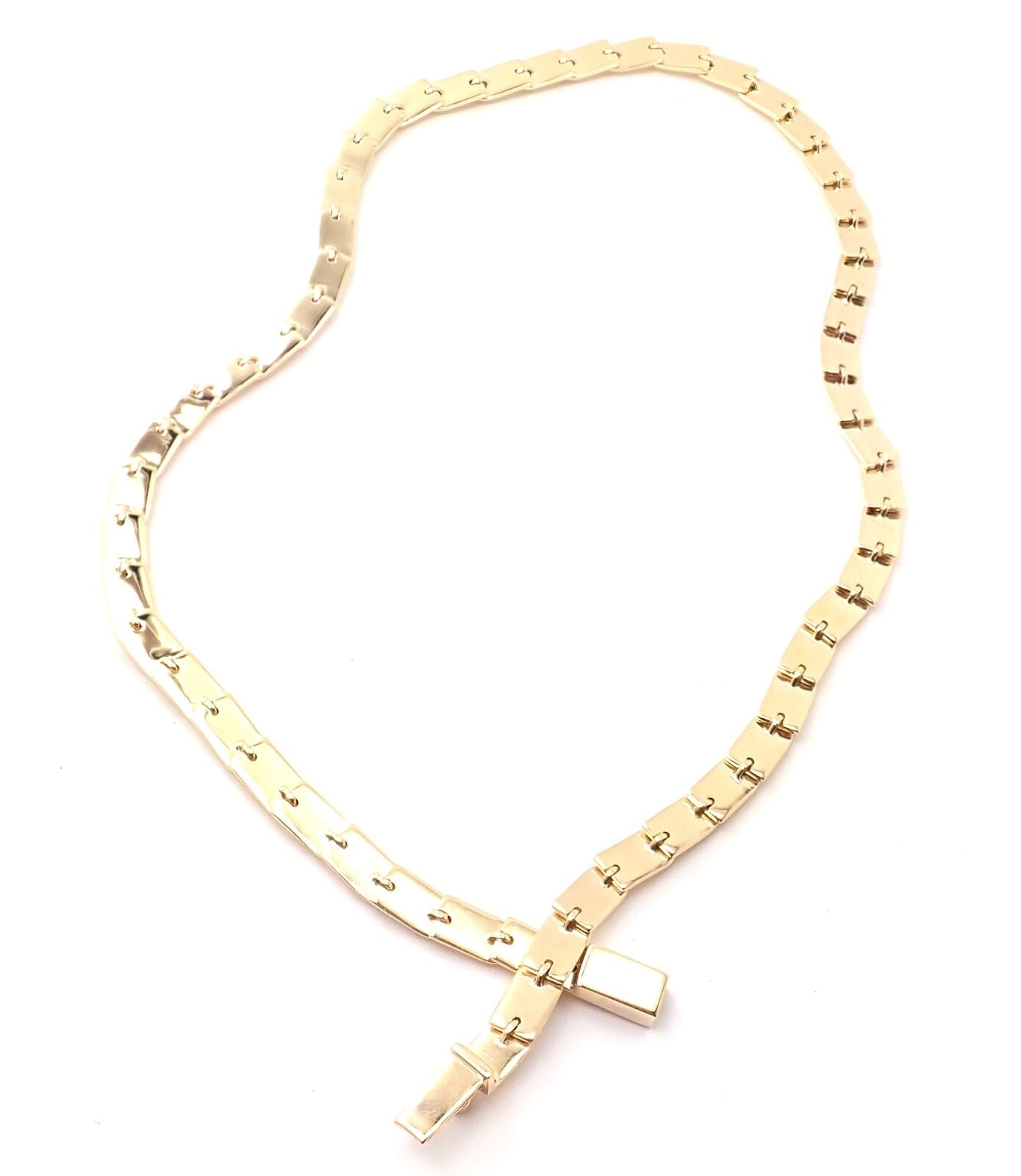 Authentic Gucci 18k Yellow Gold Diamond Tennis Necklace - Luxury Women's Jewelry for Parties, Weddings & Special Occasions