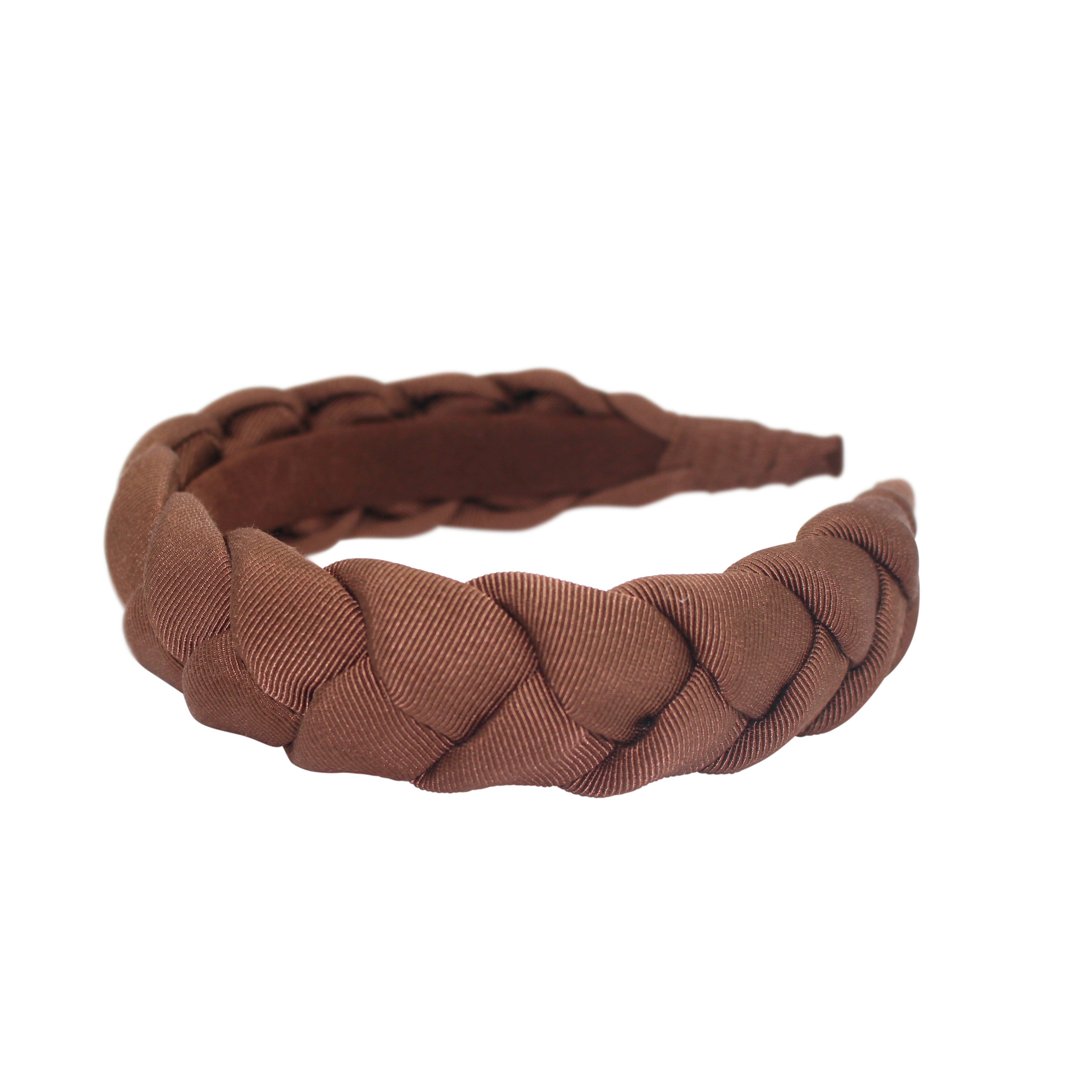 Anna Fashion Grosgrain Fabric Braided Headbands - 1 Inch Wide Hair Accessories for Women & Girls - Perfect for School, Work, Parties and Everyday Wear