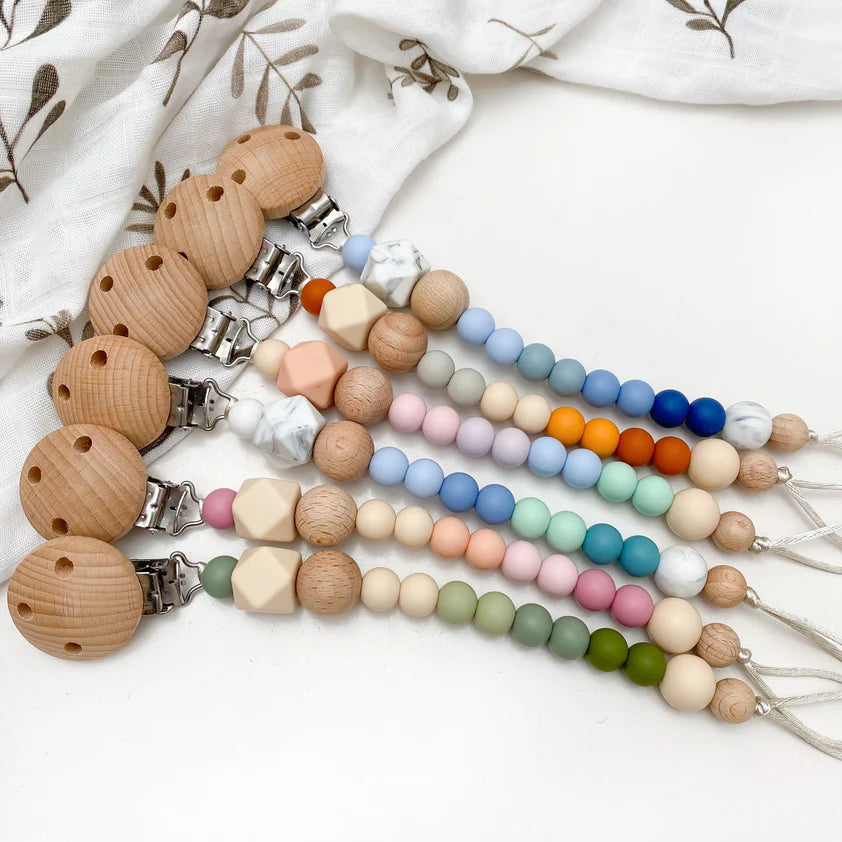 Ombre Range Dummy Holders - Stylish Baby Pacifier Clips for Boys & Girls | Perfect for Strollers, Car Seats & Baby Carriers