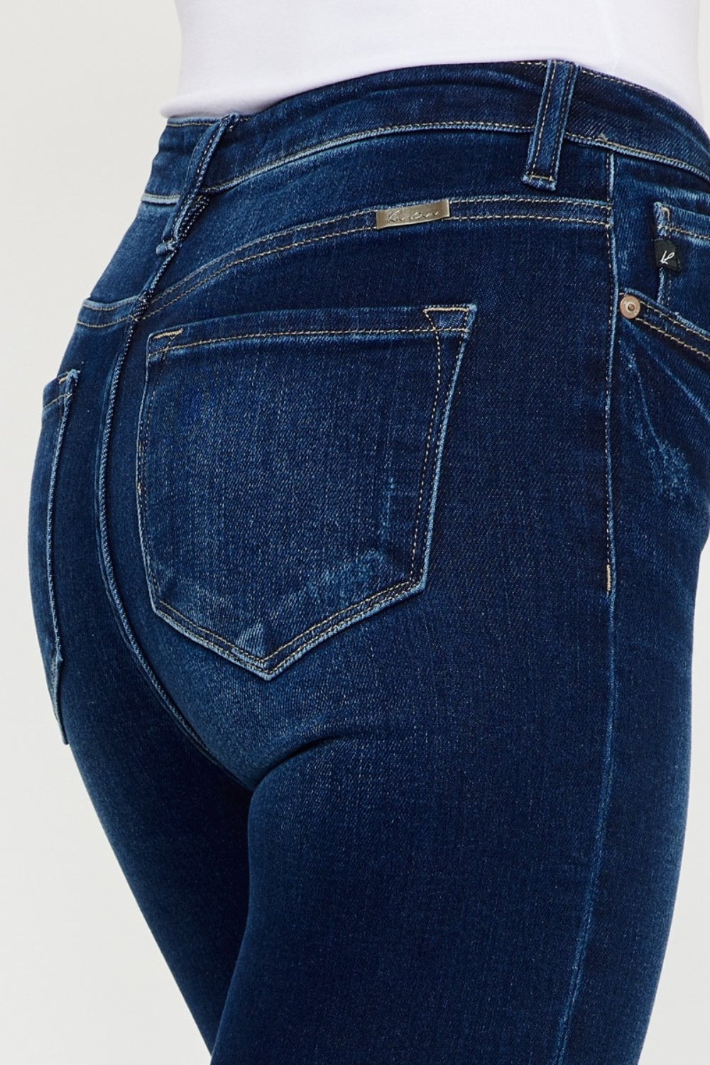 Kancan Women's High Rise Skinny Jeans - Distressed Ankle Frayed Denim Pants for Casual Outfits & Streetwear Fashion