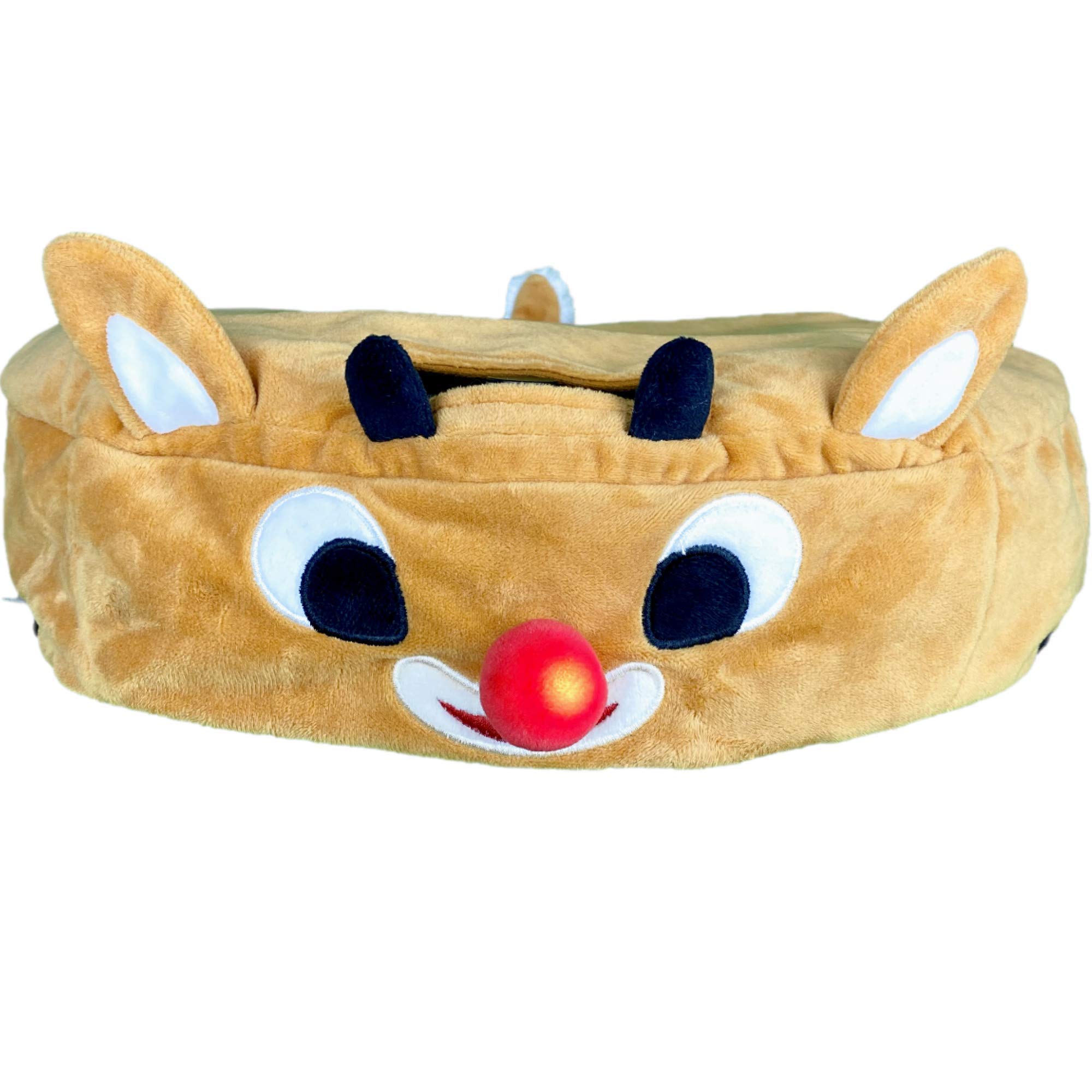 Robot Vacuum Compatible Cover - Rudolph The Red-Nosed Reindeer with Light-Up Nose | Christmas Decoration for Roomba, iRobot & More | Perfect for Holiday Home Decor & Gift Giving