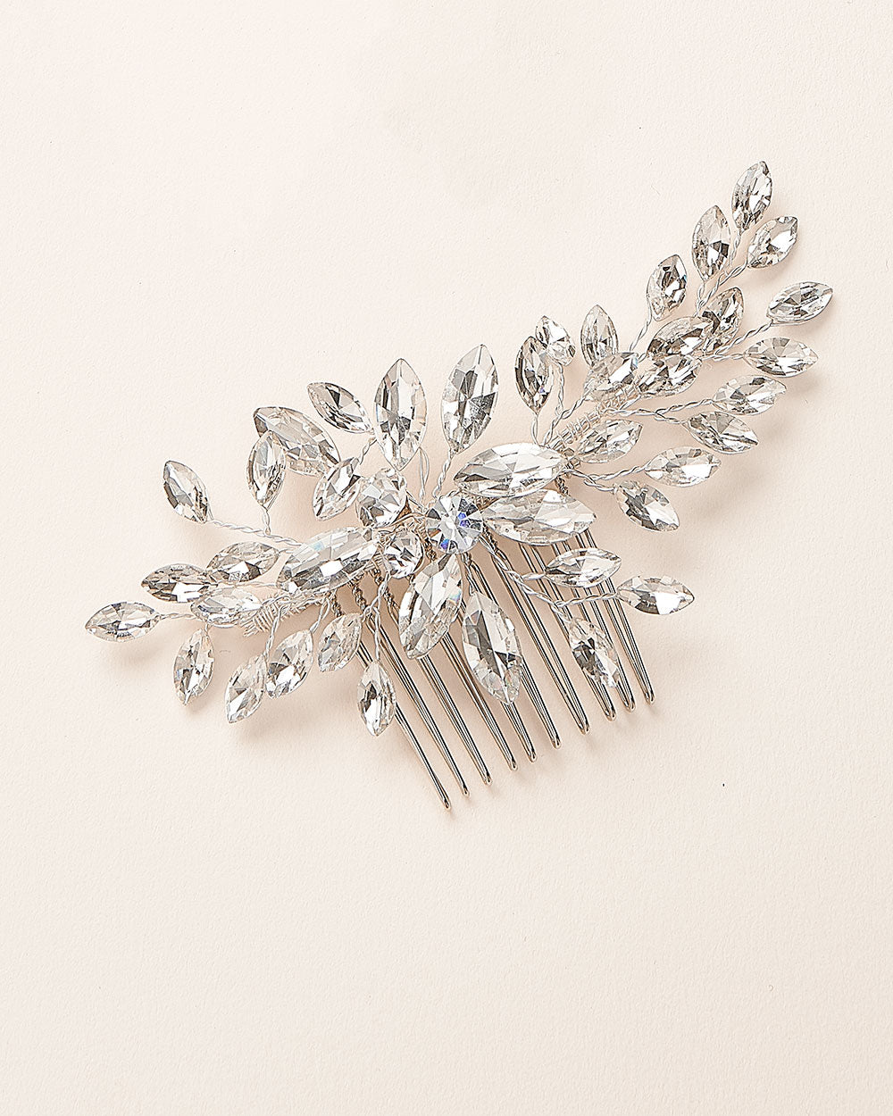 Felicia Crystal Comb - Elegant Hair Styling Comb for Women, Detangling & Styling, Perfect for Weddings, Parties & Everyday Use