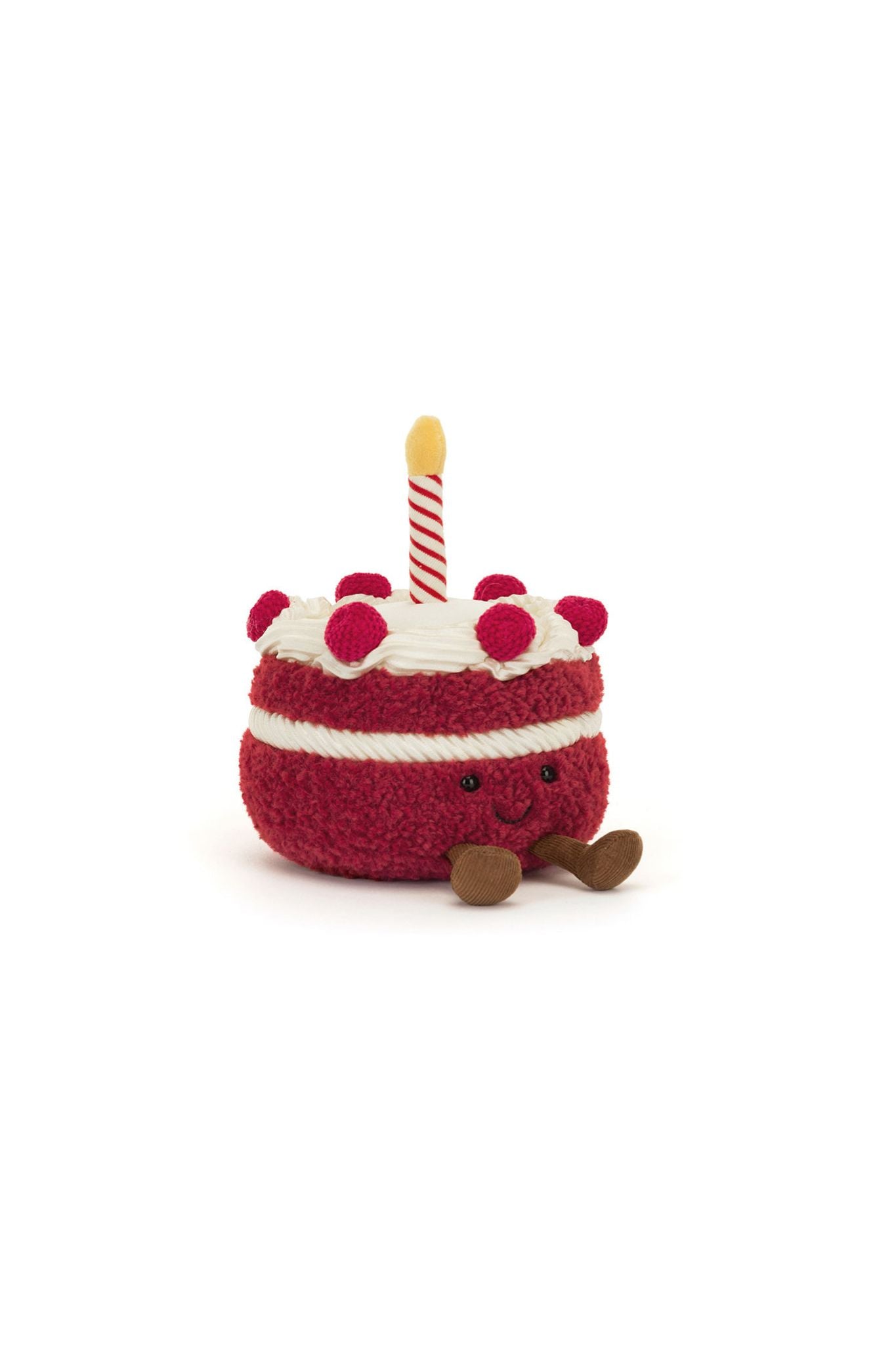 Jellycat Amuseables Cheri Cake Plush Toy - Adorable Soft Stuffed Cake for Kids, Birthday Gifts & Home Decor