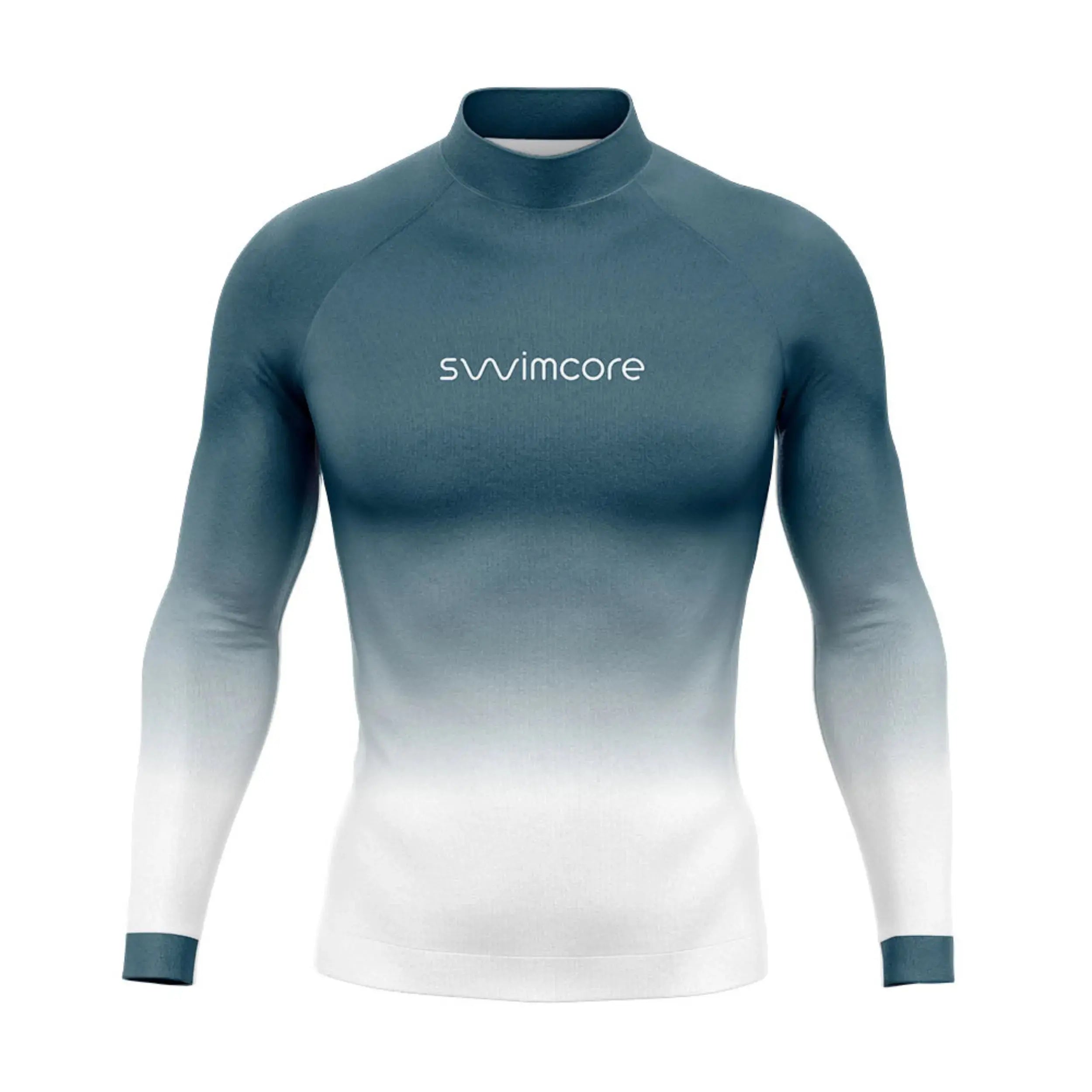 Swimcore Men's Rash Guard Long Sleeve UPF 50+ Sun Protection - Quick Dry Swim Shirt for Surfing, Swimming & Beach Activities