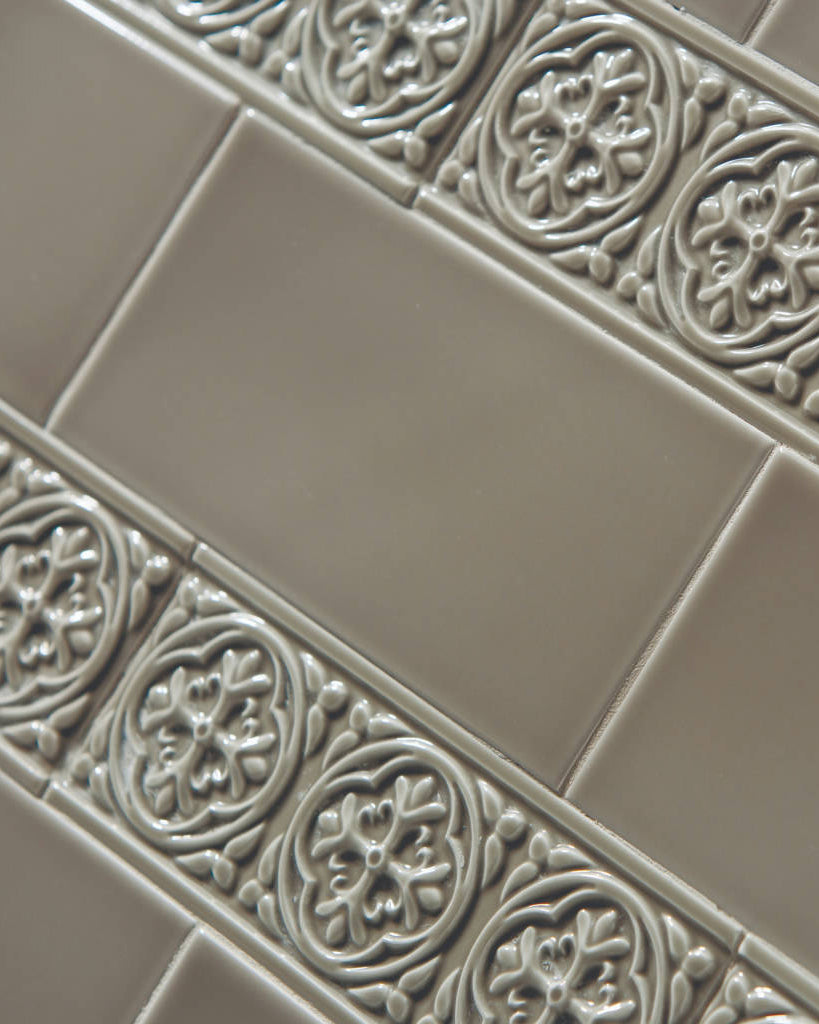 Kakel York 7.3 x 14.8 cm Warm Gray Ceramic Tile - Perfect for Kitchen Backsplash, Bathroom Walls & Flooring