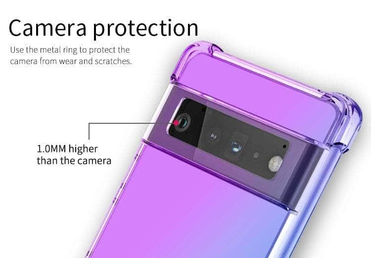 Shockproof Airbag Gradient Silicone Case for Google Pixel 8 - Durable Protection with Stylish Design for Everyday Use, Travel & Outdoor Activities