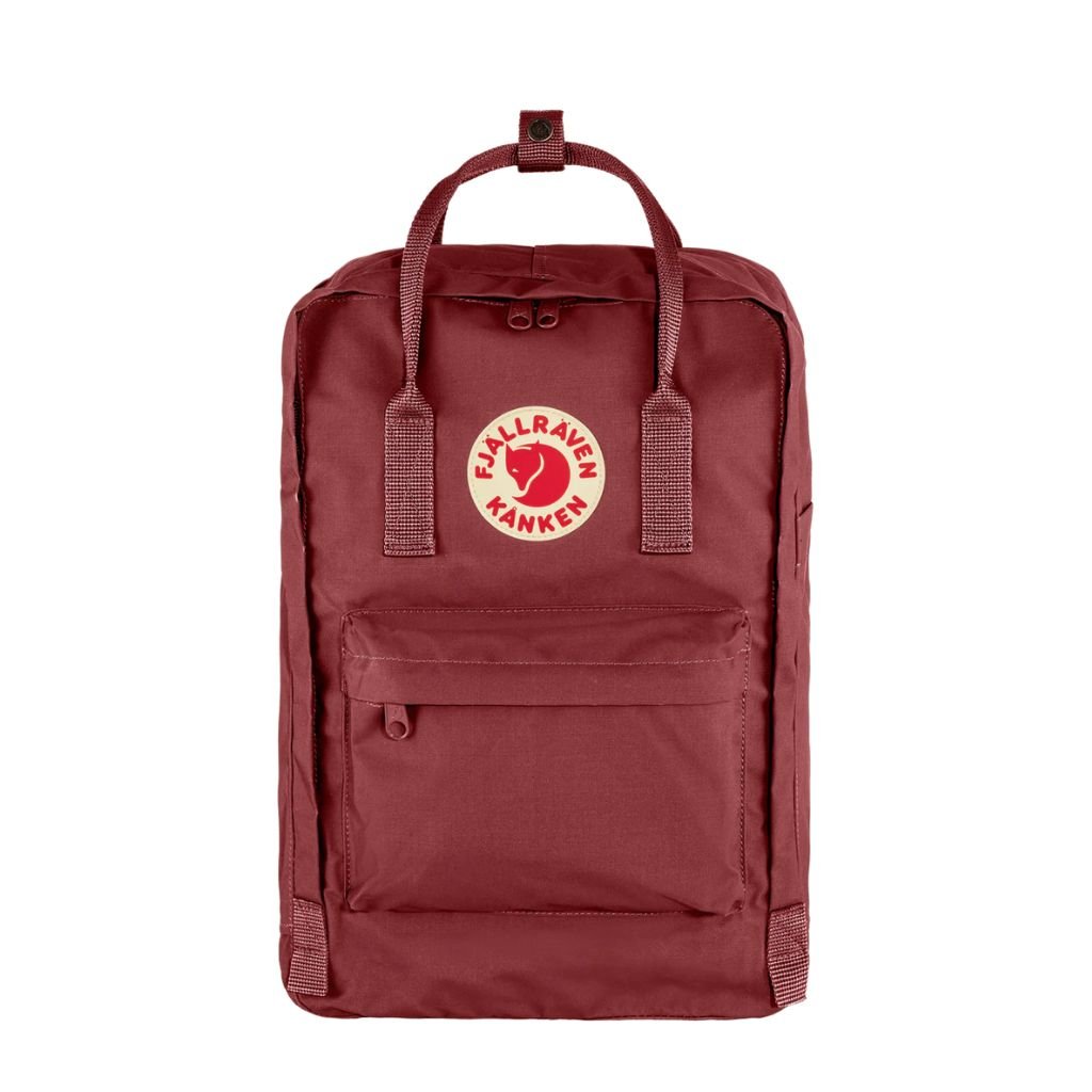 Fjallraven Kanken 15 Inch Laptop Backpack - Lightweight Waterproof Daypack for School, Work & Travel - Ox Red