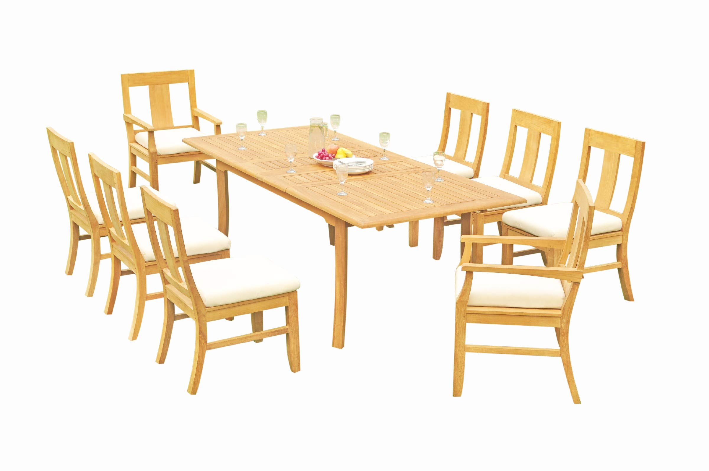 Premium 9-Piece Grade-A Teak Outdoor Dining Set with 94