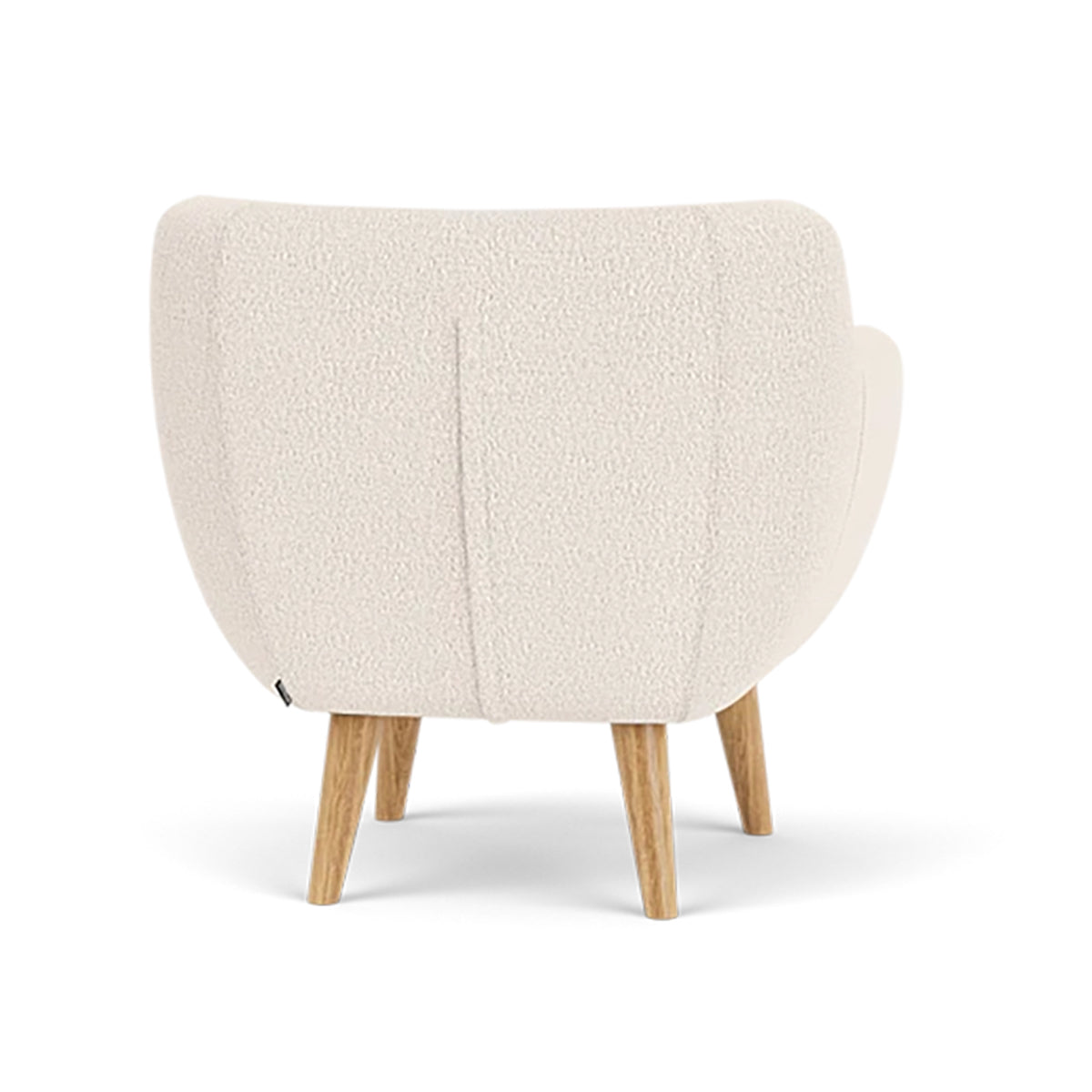 Anne Boucle Armchair - Modern Velvet Upholstered Accent Chair for Living Room, Bedroom, or Office - Stylish & Comfortable Seating with Solid Wood Legs