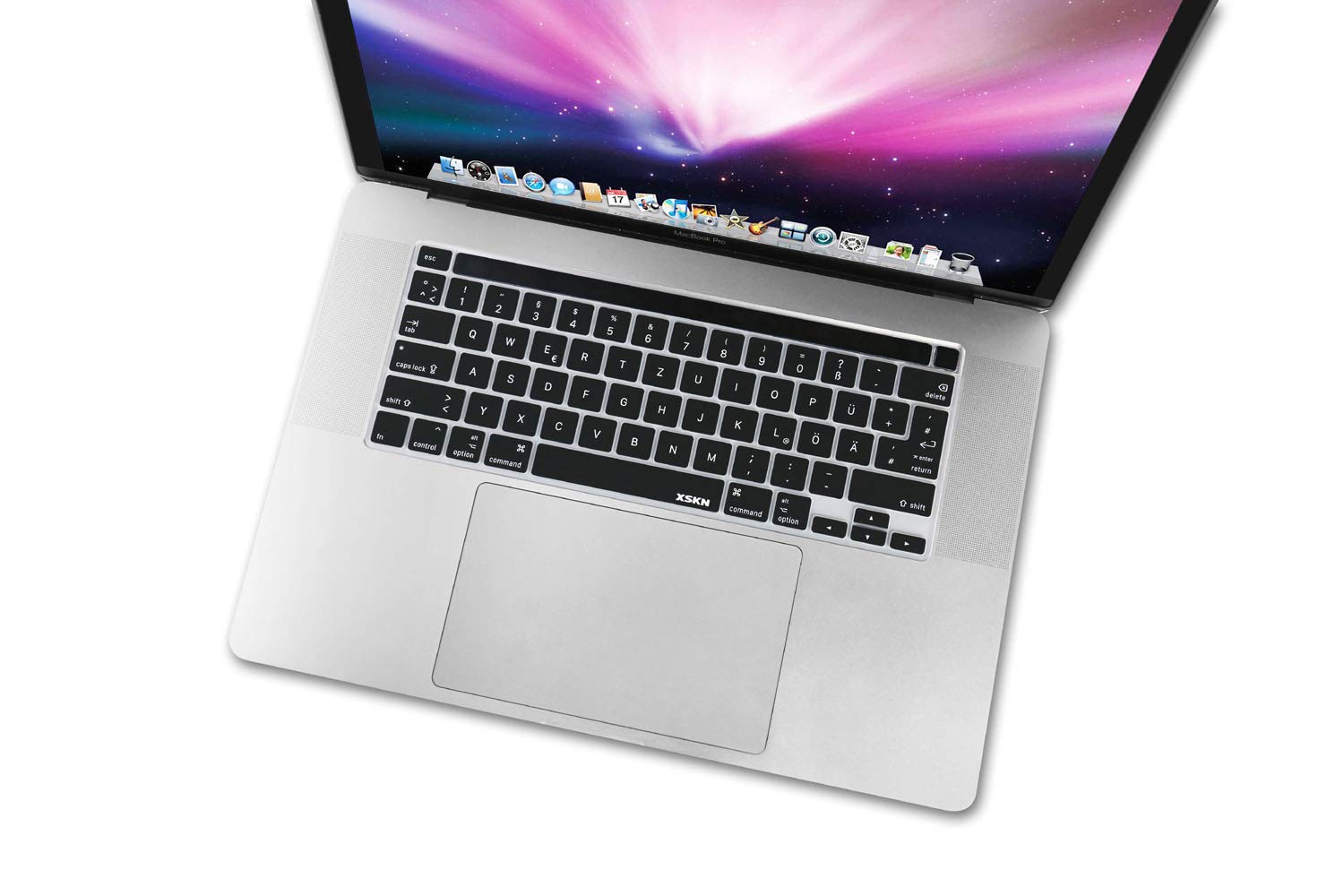 German Language Black Silicone Keyboard Cover for MacBook Pro 16