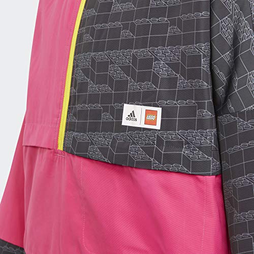 Adidas x Classic Lego® Bricks Half-Zip Fleece Jacket for Kids - Burgundy, Size M - Warm & Stylish Outerwear for School, Play & Outdoor Activities