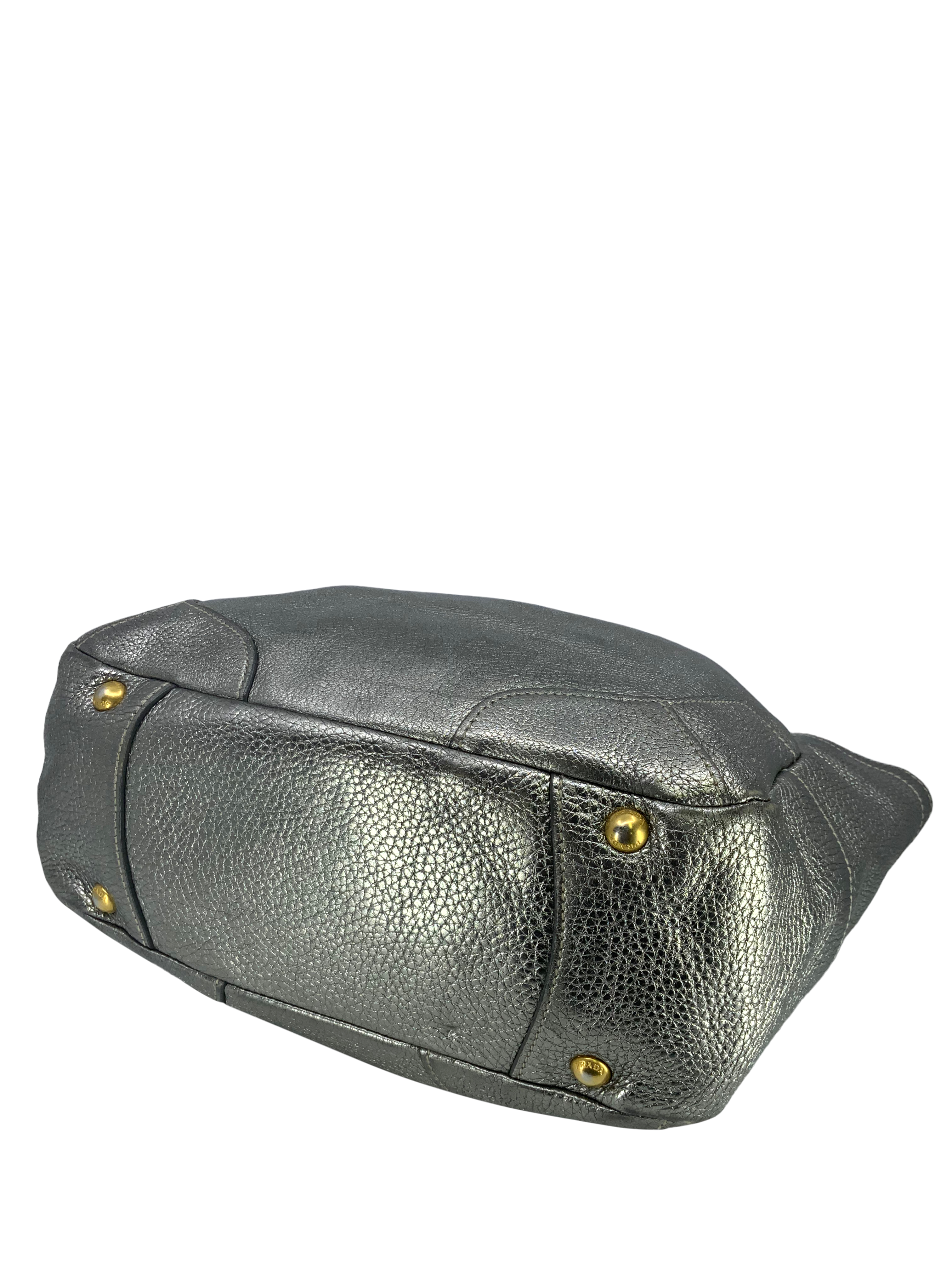 Prada Side Pocket Zip Vitello Daino Hobo Shoulder Bag - Luxury Leather Handbag for Women, Perfect for Work, Travel & Everyday Use