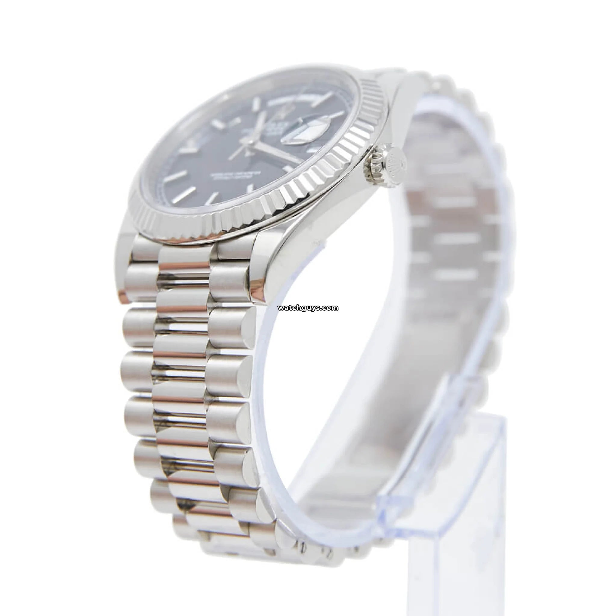 Rolex Day Date 228239 Men's Watch - 18k White Gold Case, Black Dial - Luxury Dress Watch for Business & Formal Occasions
