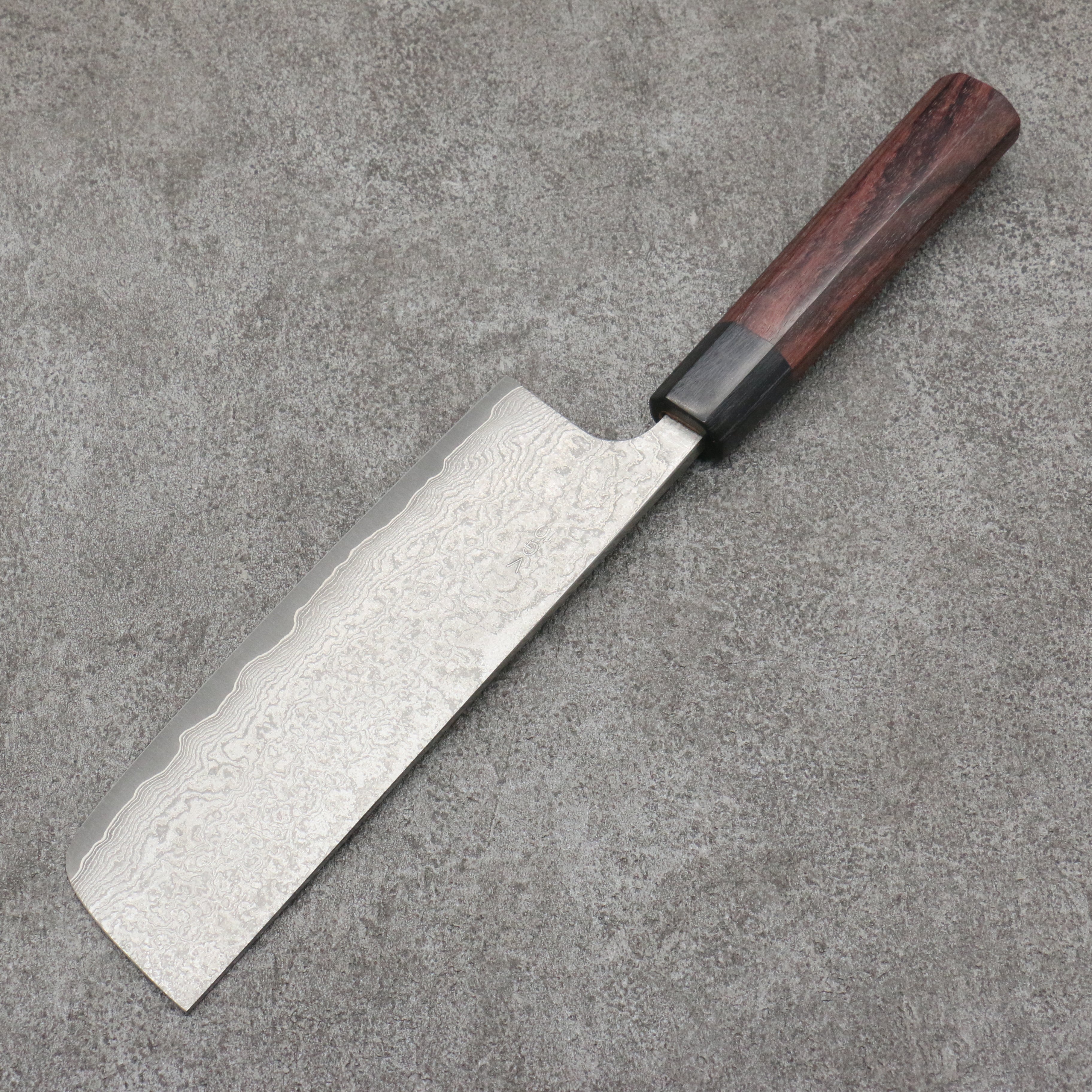 Premium Nao Yamamoto VG10 Black Damascus Nakiri Knife 165mm - Japanese Shitan Wood Handle - Professional Chef & Home Cooking, Vegetable Chopping, Sushi Preparation