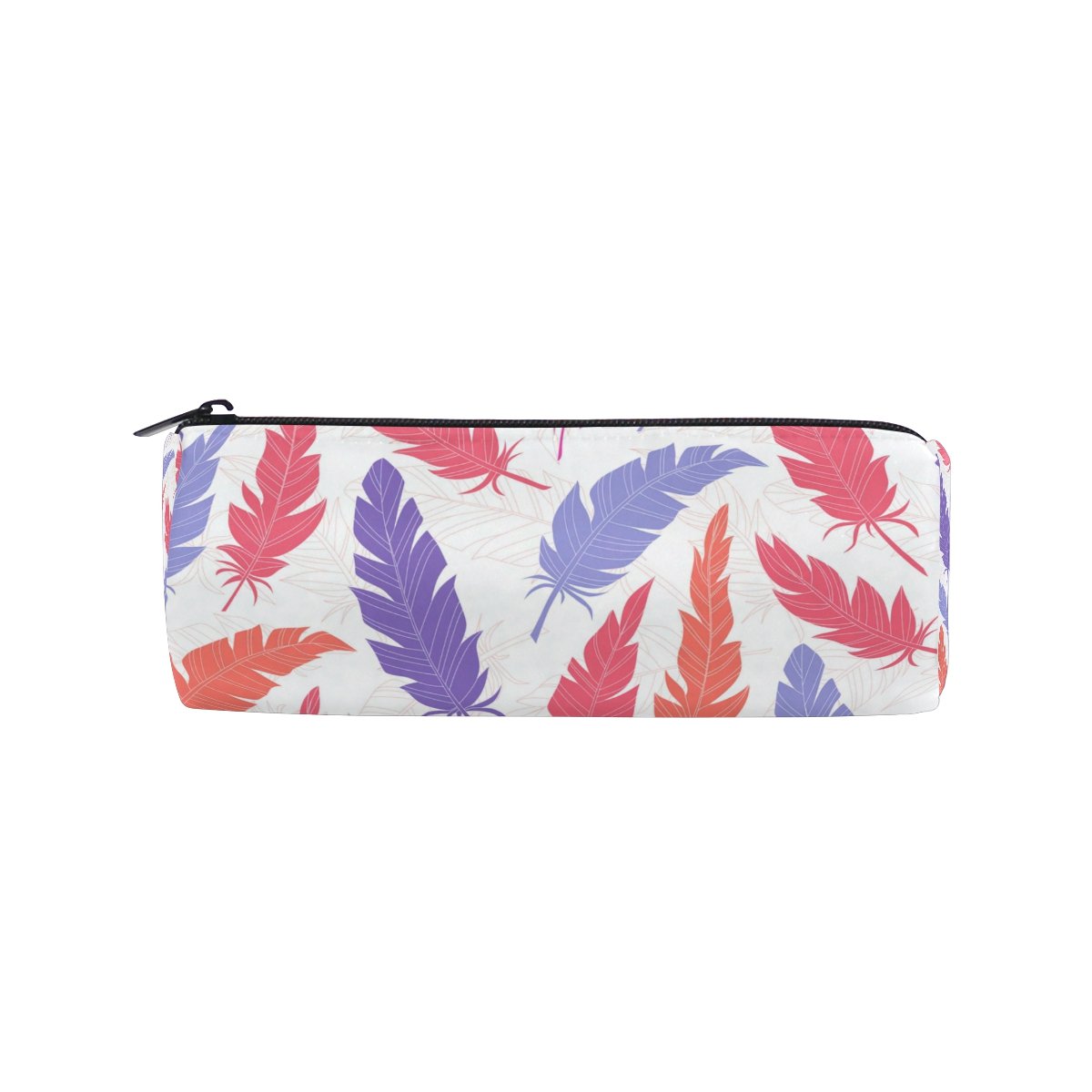 Vintage Feather Design Large Capacity Pencil Case with Zipper Closure - School & Office Supplies Organizer for Pens, Pencils & Stationery - Perfect for Students, Artists & Professionals