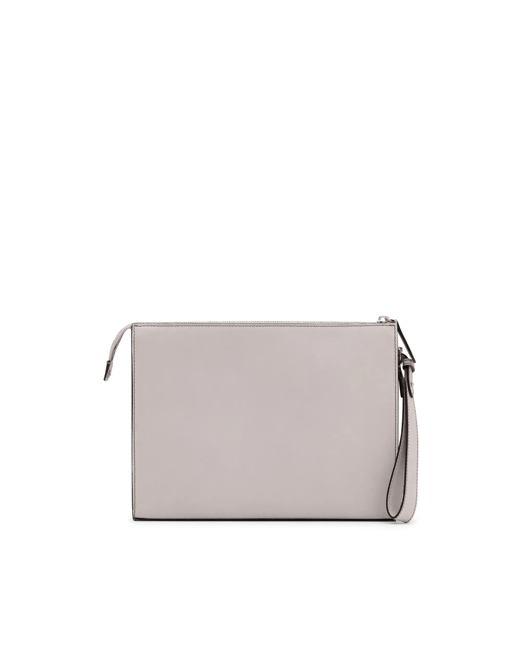 Fendi Gray Leather Clutch Bag for Women - Elegant Evening Purse for Parties, Weddings & Special Occasions