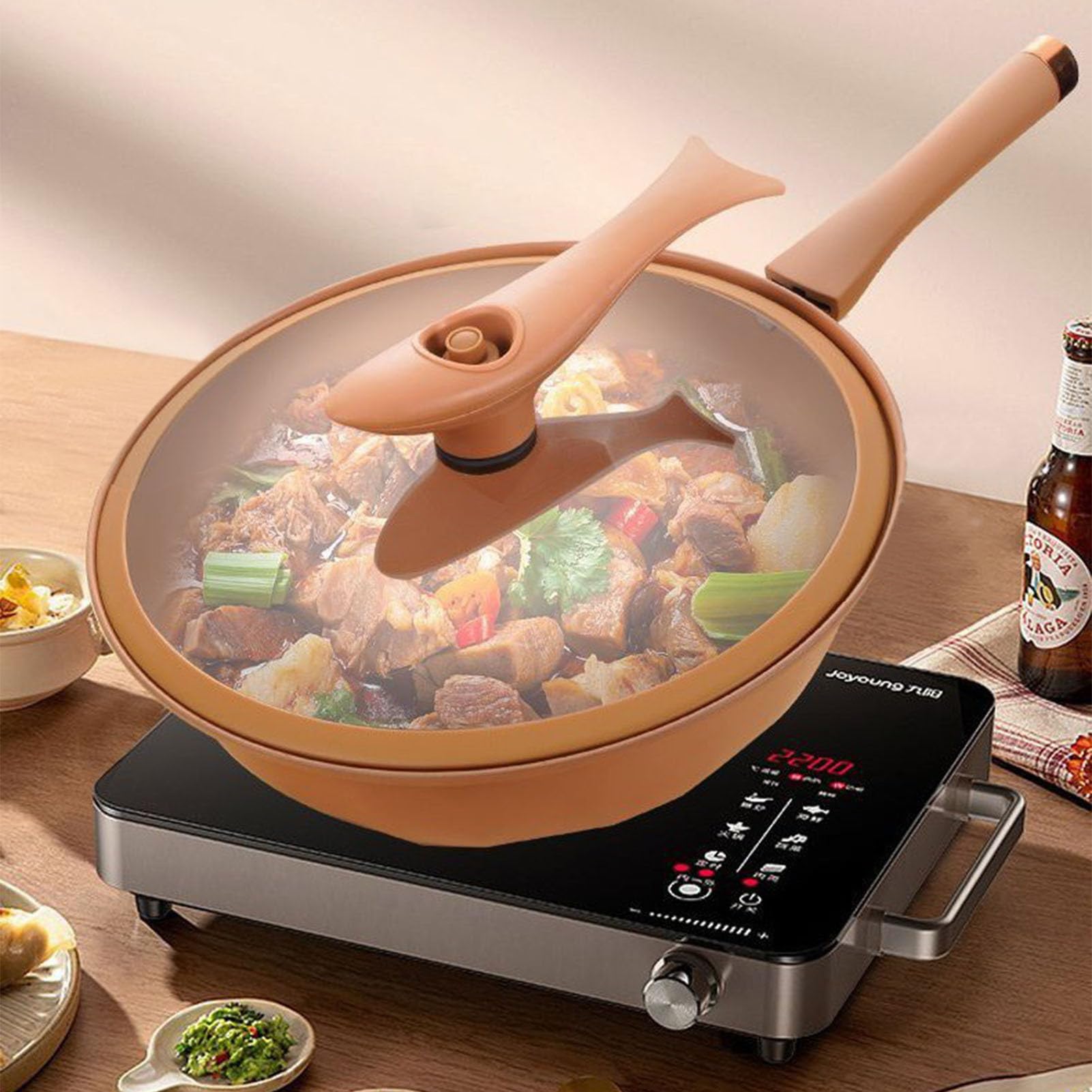 Premium Stainless Steel Pressure Cooker - 6 Quart Non-Stick Multi-Cooker with Lid & Steamer Basket | Fast Cooking, Energy Efficient | Perfect for Home Cooking, Meal Prep & Pressure Canning