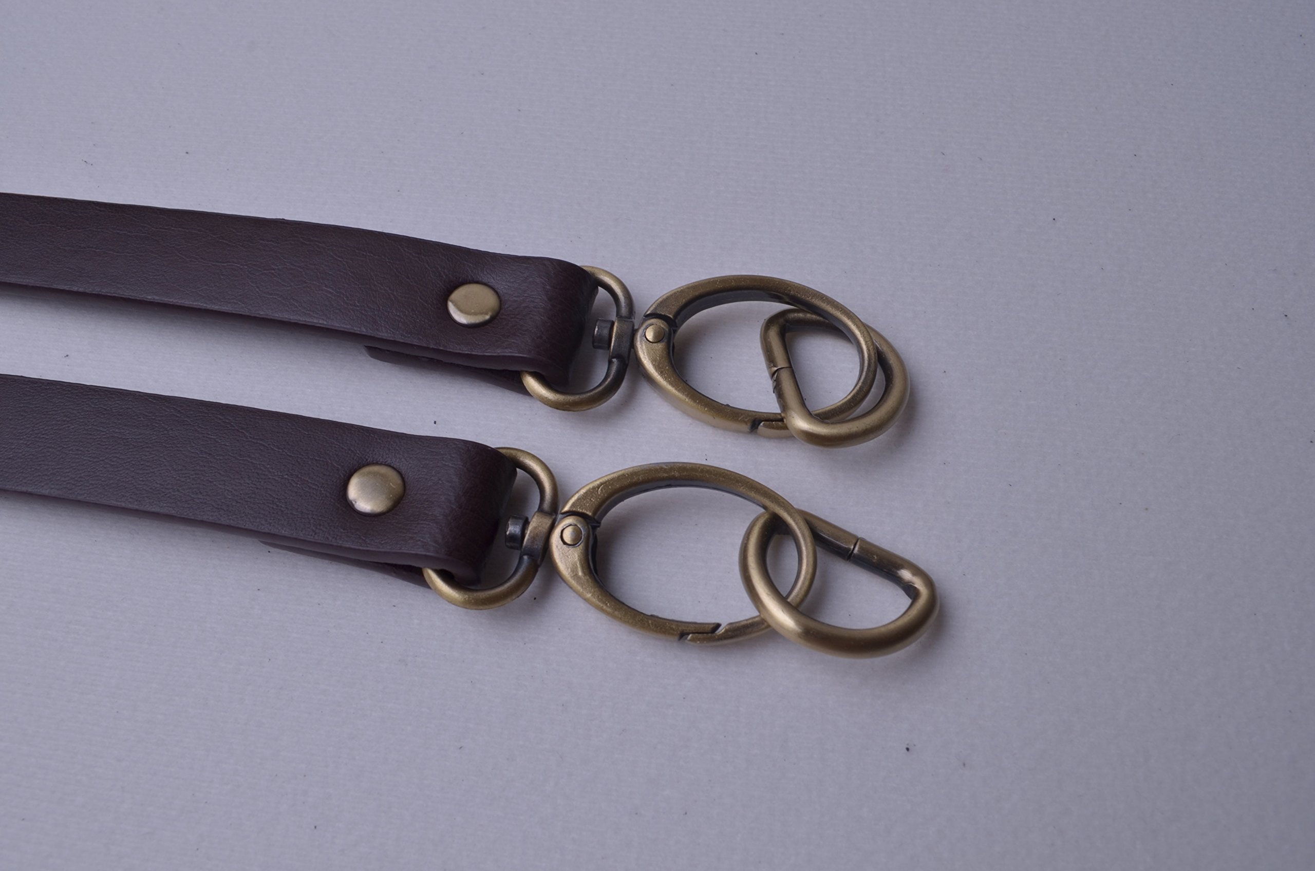 Wento 2-Pack 25.5 Inch Long PU Leather Bag Handles - Replacement Purse Straps for Handbags, Totes & DIY Projects | Perfect for Repairing, Upcycling & Customizing Purses