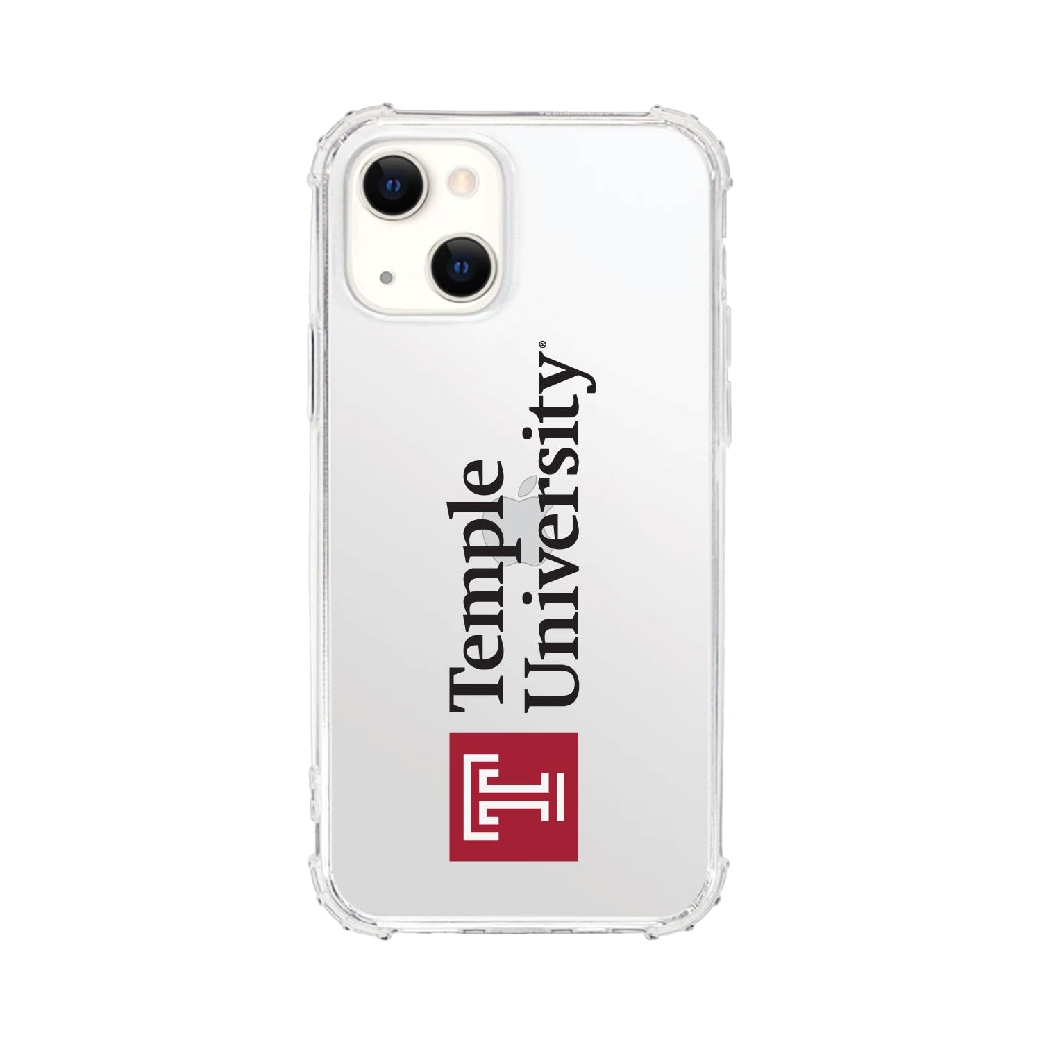 OTM Essentials Rugged Phone Case for iPhone 13 Pro Max - Shockproof Protective Cover with Reinforced Edges in Classic White | Perfect for Temple University Students & Active Lifestyles