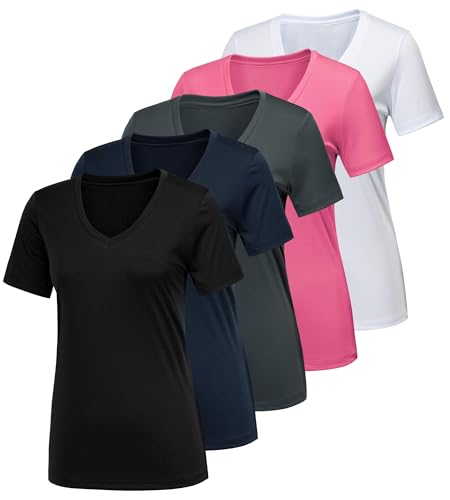5 Pack Black, White, Dark Grey, Navy, Pink
