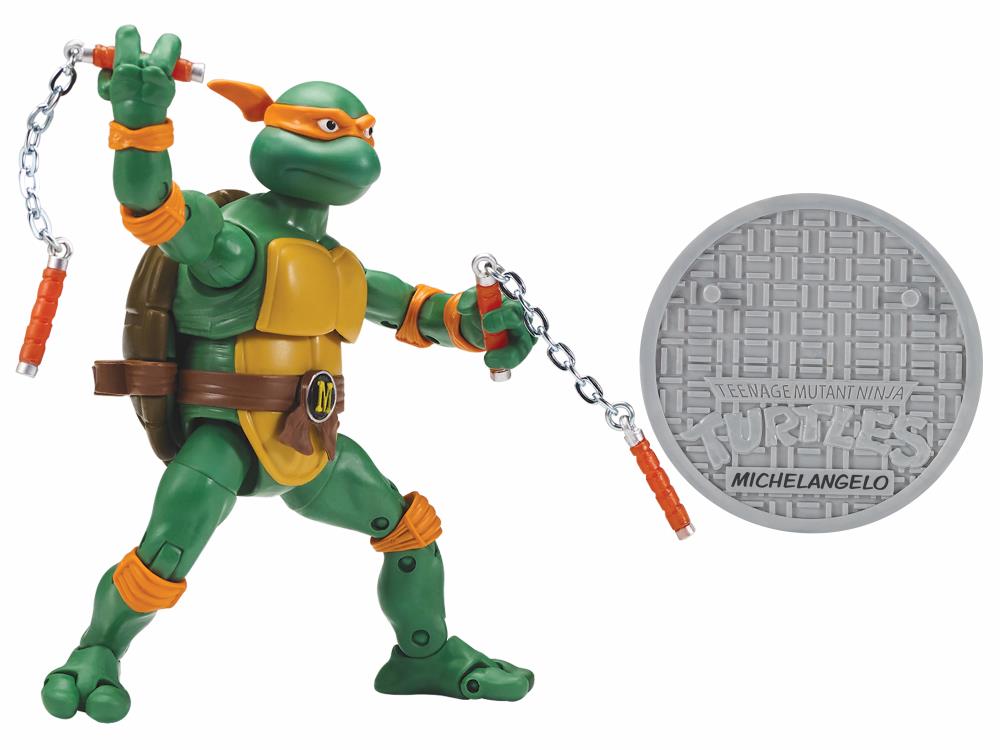 Teenage Mutant Ninja Turtles Classic Michelangelo vs Bebop Action Figure 2-Pack | TMNT Collectible Toys for Kids & Adults | Perfect for Display, Play & Gifts