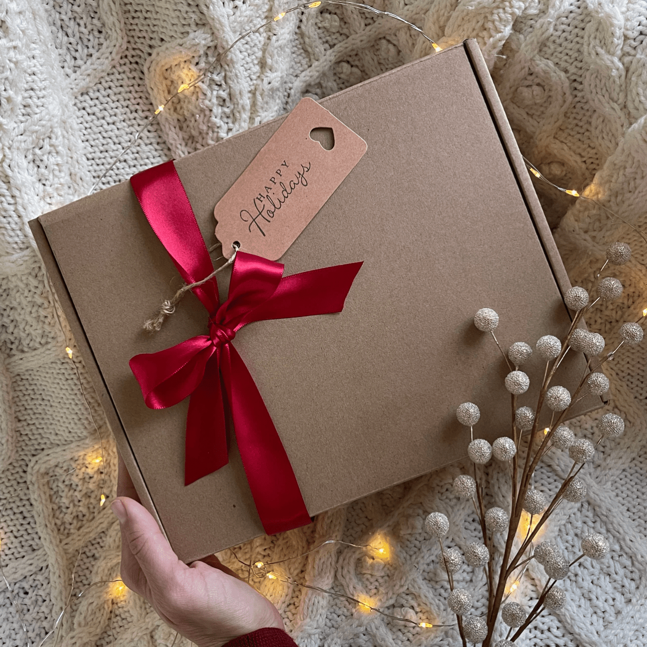 Cozy Hygge Holiday Gift Basket for Men & Women - Plush Blanket & Warm Socks Set | Perfect Christmas Present for Couples, Family & Friends | Great for Winter Nights, Cozy Evenings & Thoughtful Gifting