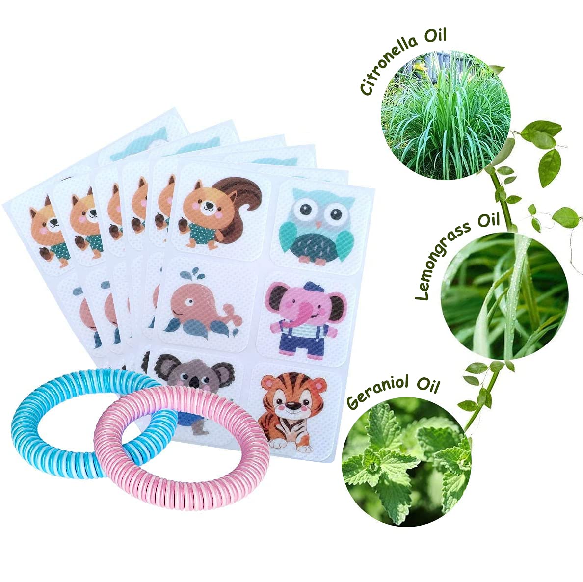 120 Pack Mosquito Repellent Patches & Stickers for Adults & Kids - Includes 2 Mosquito Repellent Bracelets - Natural Bug Repellent for Outdoor Camping, Hiking, Travel & Backyard Activities