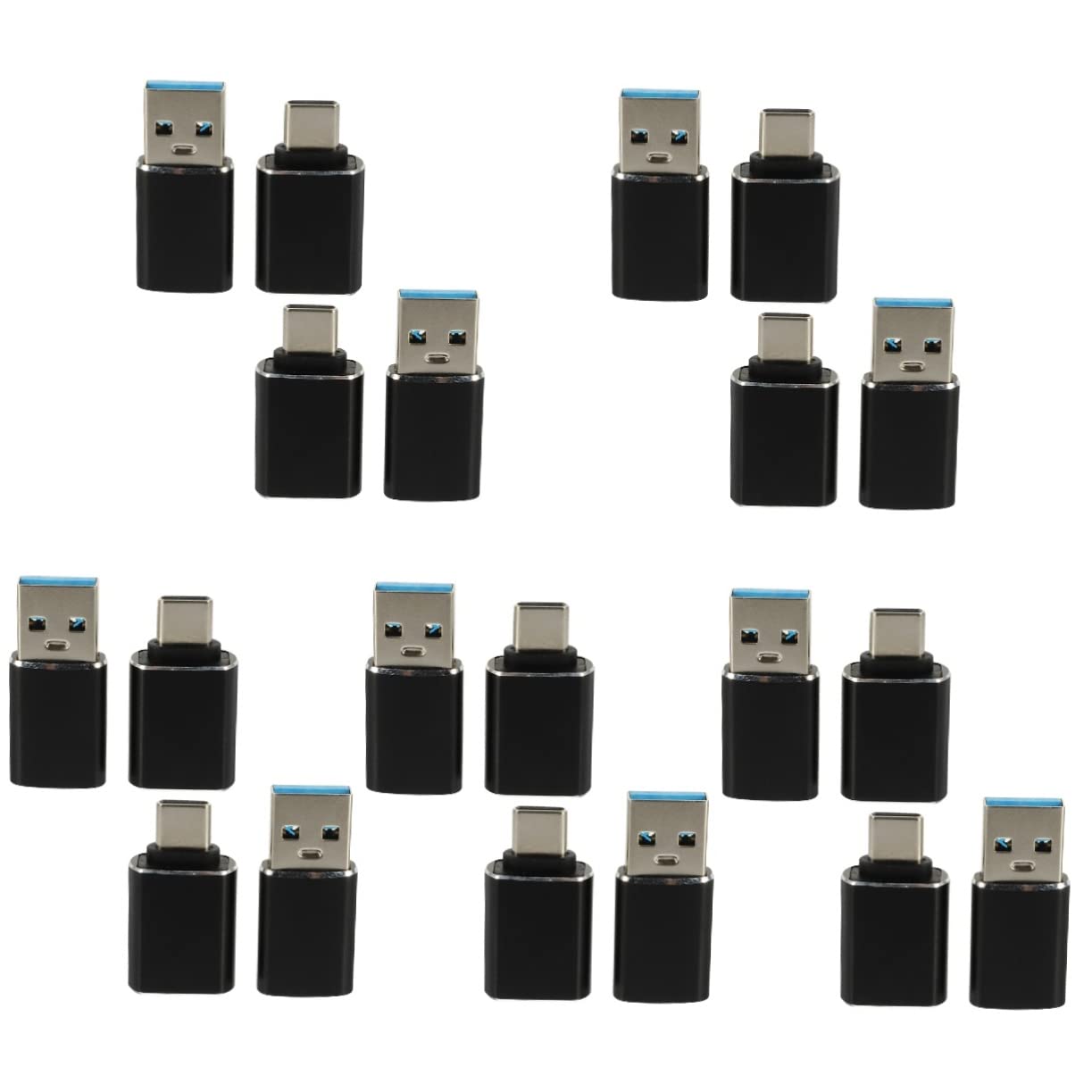 Milisten 20 Pack USB C to USB 3.0 OTG Adapter - Aluminum Alloy Converter for Tablet, Laptop & Computer - Connect Mouse, Keyboard & More Accessories for Work & Travel