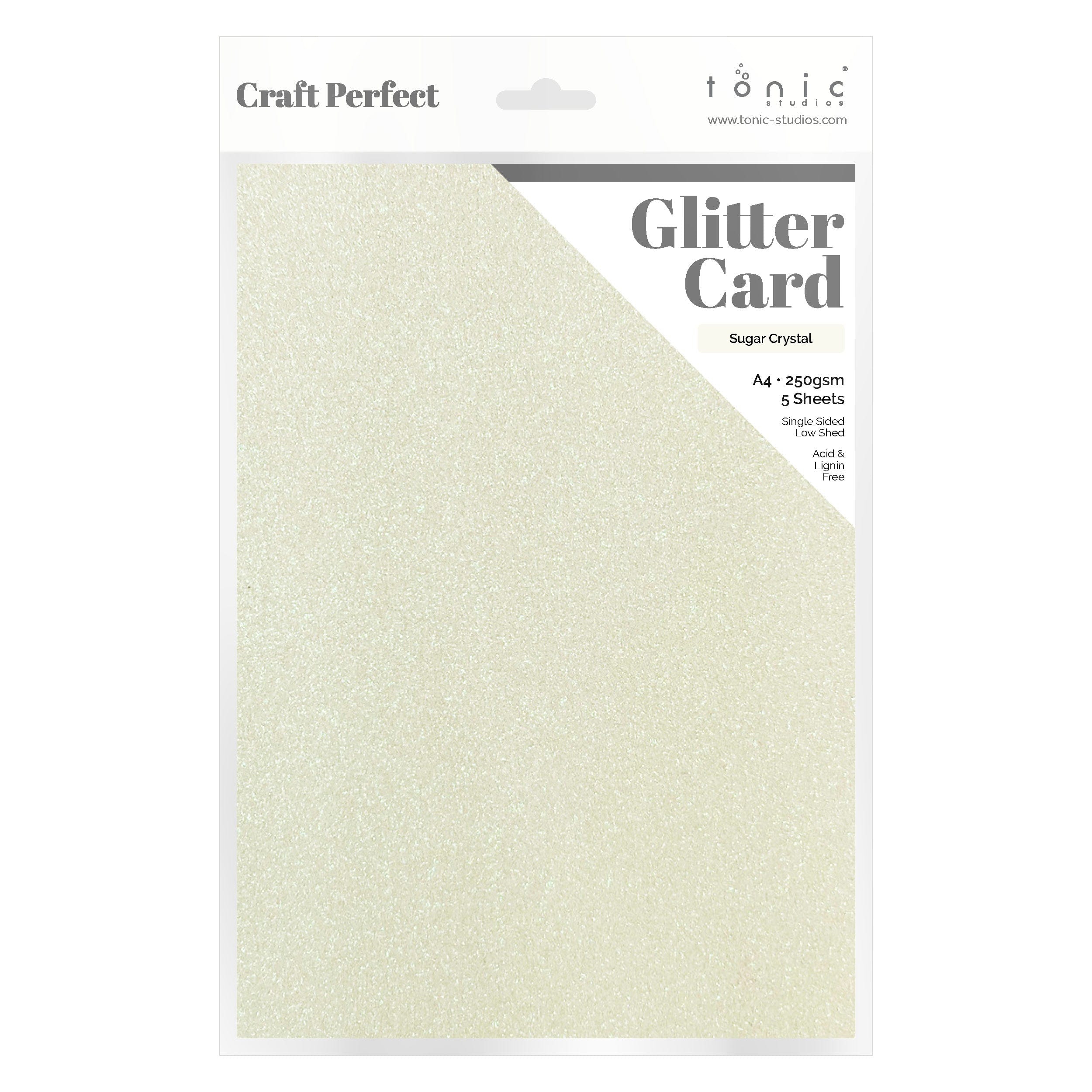 3-Pack Glitter Greeting Cards with Sugar Crystal Design - A4 Size (9948E3) - Perfect for Birthdays, Weddings & Special Occasions