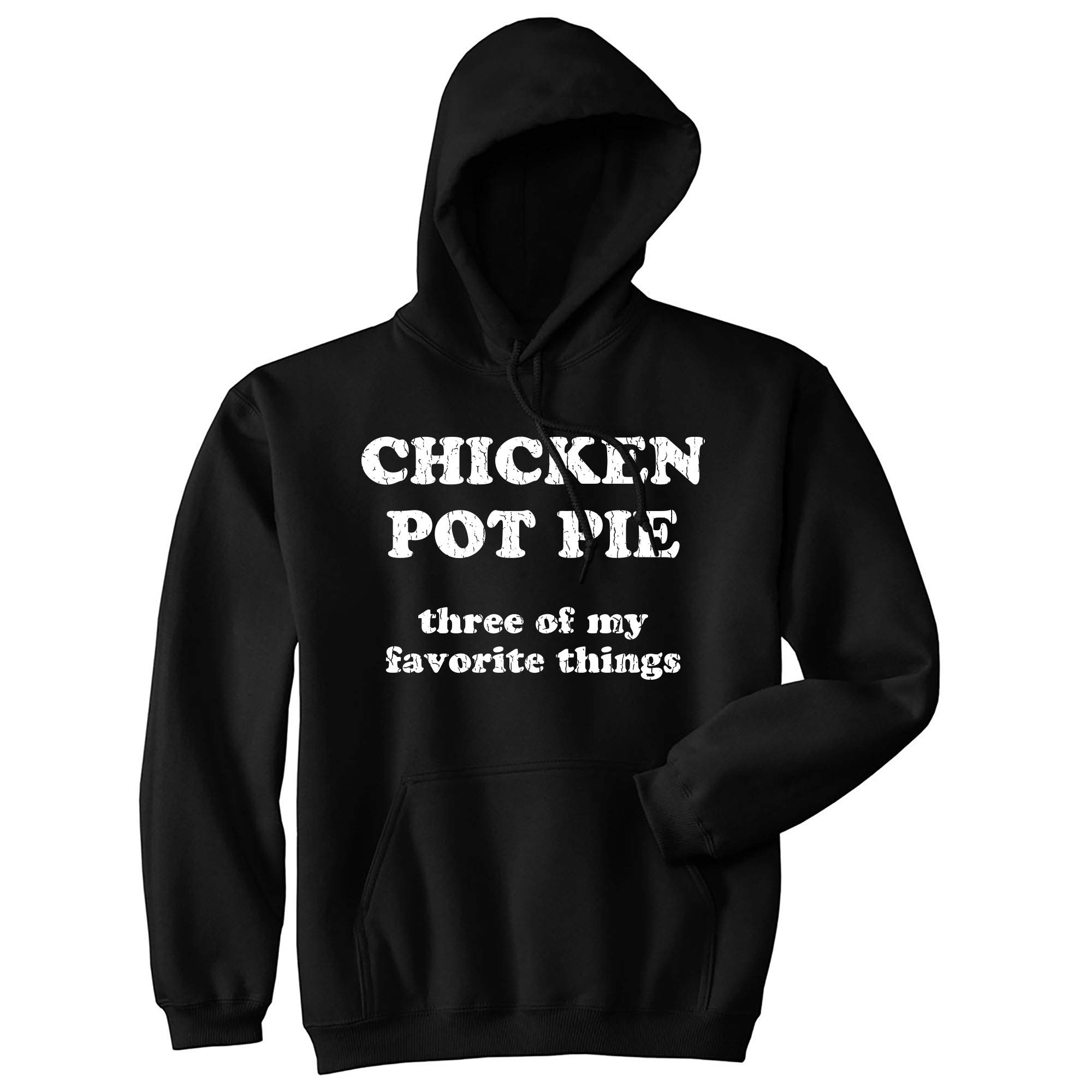 Funny 420 Weed CBD Sweatshirt - Chicken Pot Pie Three Of My Favorite Things Hoodie for Stoner Lifestyle & Cannabis Enthusiasts | Perfect for Casual Wear, Festivals & Relaxing at Home