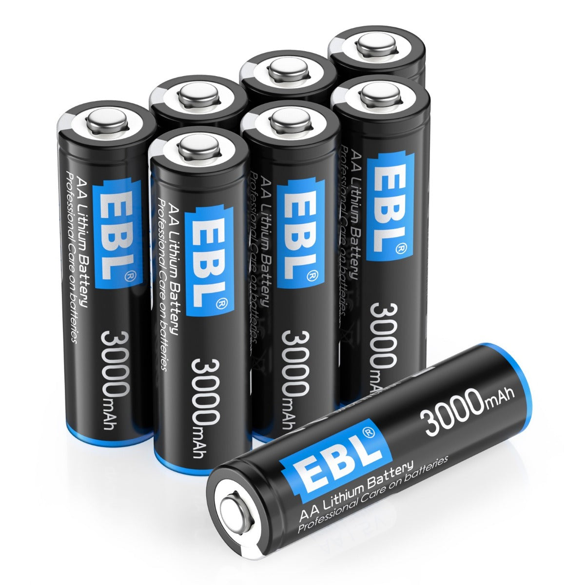 EBL 3000mAh AA Lithium Batteries 1.5V - Long Lasting Non-Rechargeable Battery for Digital Cameras, Flashlights, Toys & More - 12 Pack