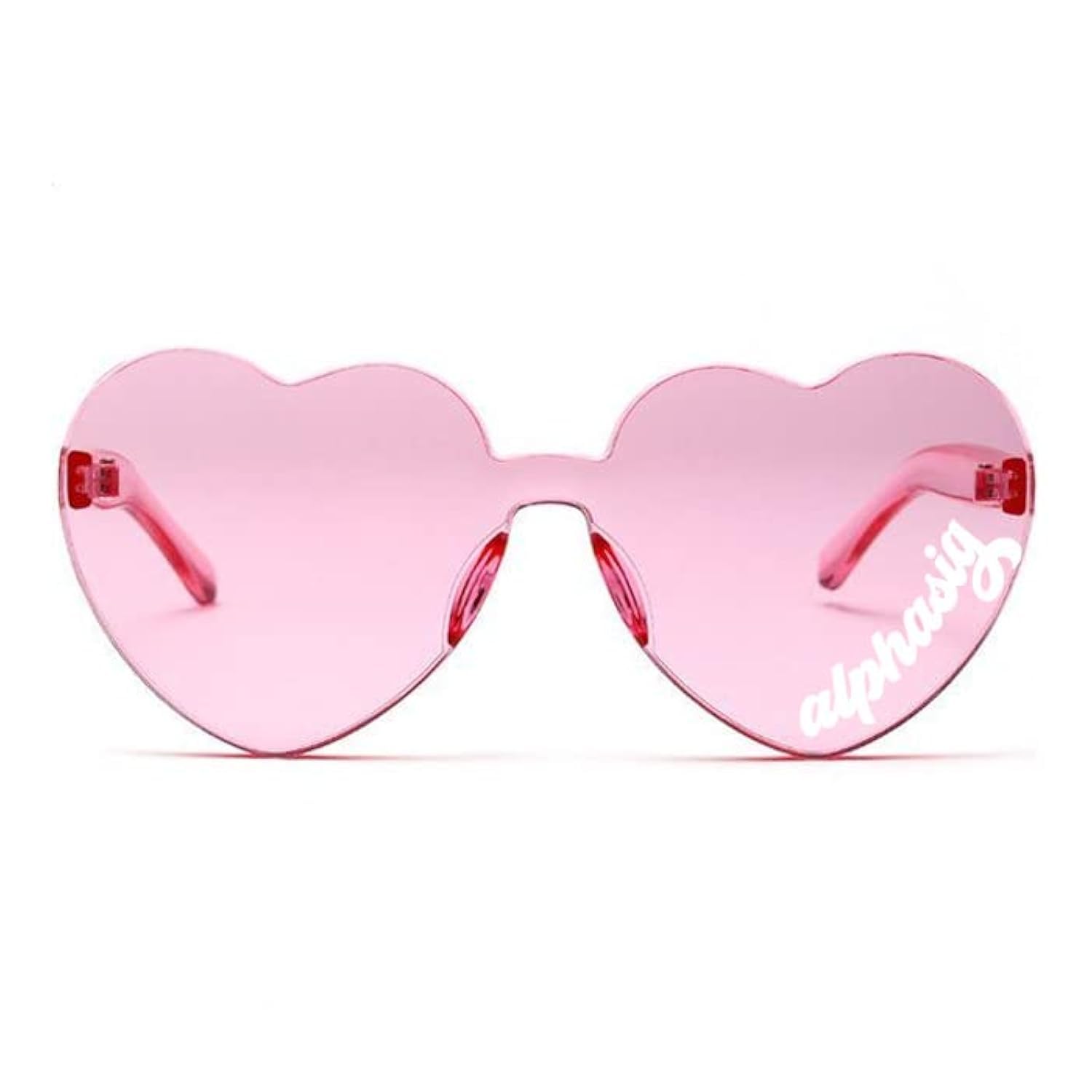 Alpha Sigma ASA Sorority Sunglasses - Heart Shaped UV Protection Glasses with Greek Letters, Perfect Big Little Gifts for Sorority Sisters | Beach, Pool Party & Campus Wear