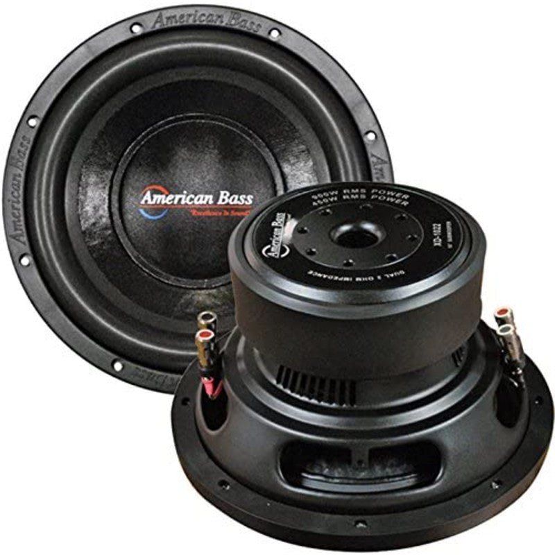 American Bass XD1022 900W 10 Inch Dual 2 Ohm XD Series Car Subwoofer - Premium Bass for Cars, Trucks & SUVs - Perfect for Road Trips & Music Lovers