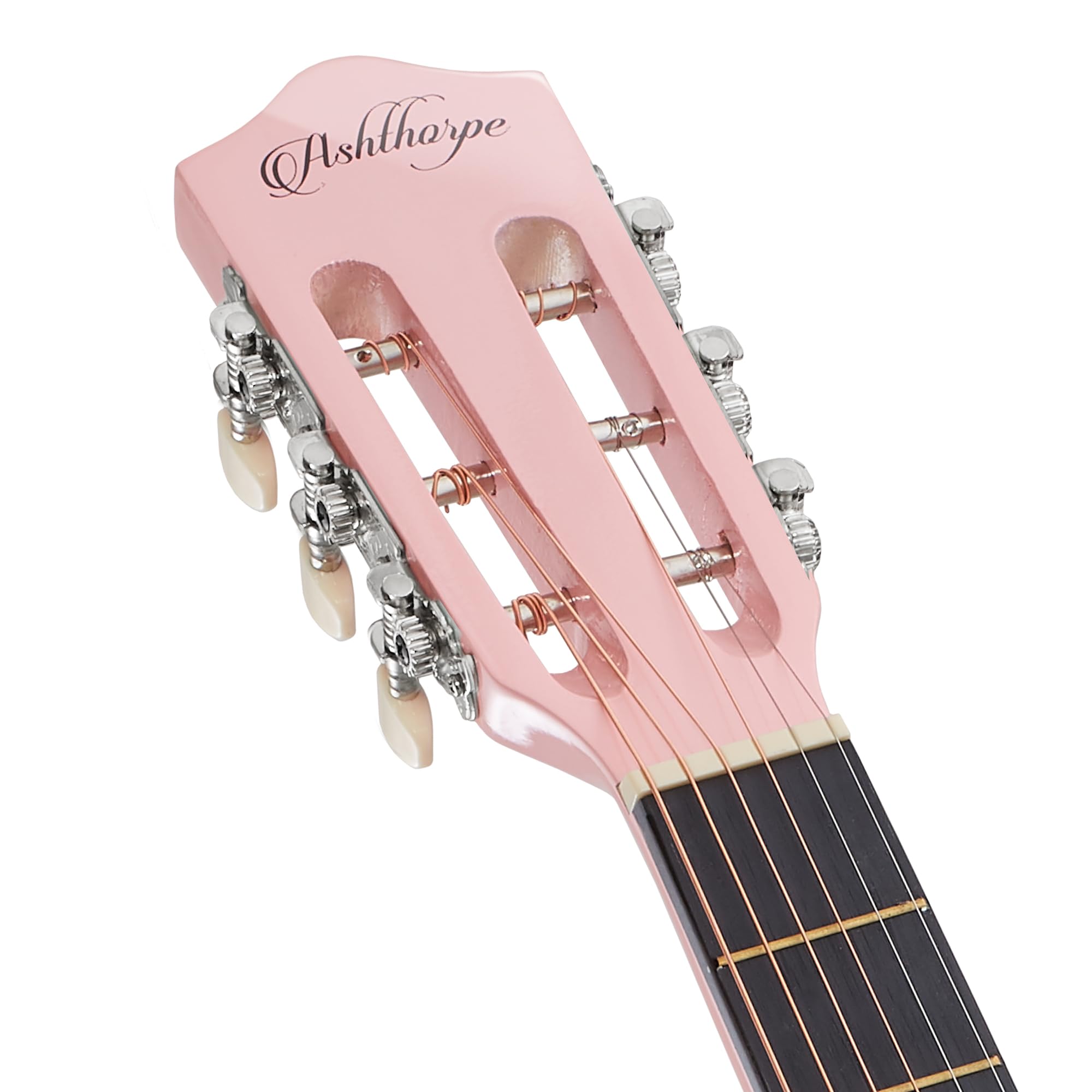 Ashthorpe 30-inch Pink Beginner Acoustic Guitar Starter Kit with Gig Bag, Strings, Strap, Tuner & Picks - Perfect for Kids, Teens & Adult Beginners Learning Guitar at Home, School or Camp