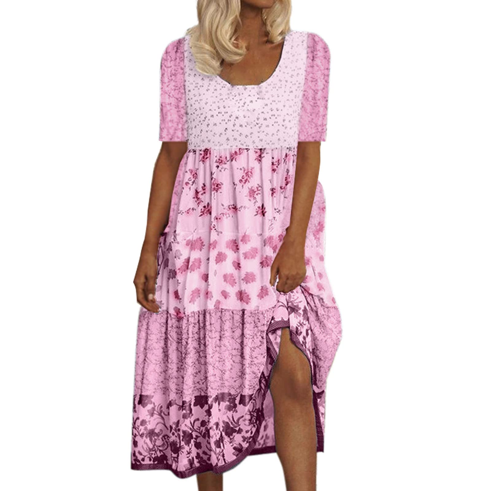 Women's Floral Print Bodycon Mini Dress - Sexy Bohemian Beach Tank Dress for Summer, Vacations & Night Out