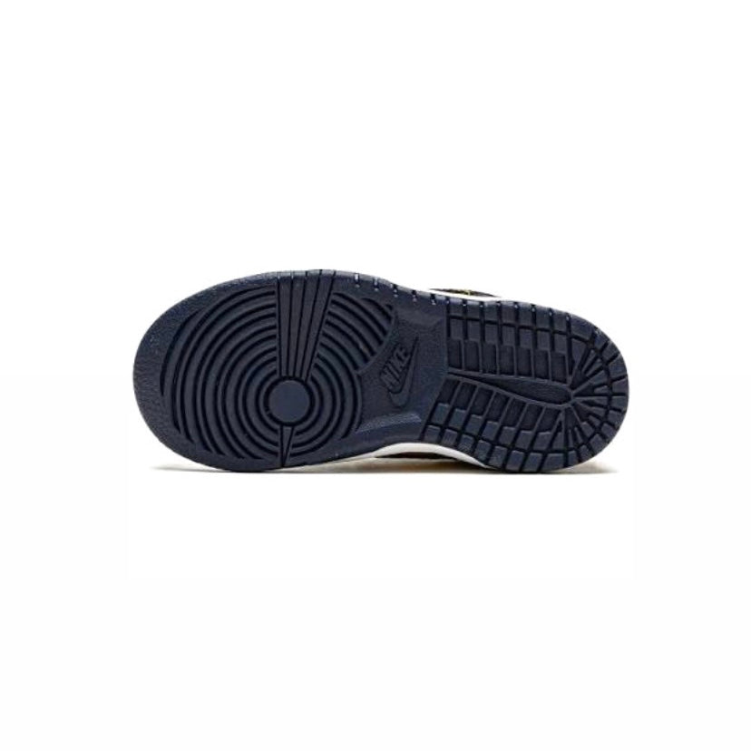 Nike Toddler Dunk Low Sneakers - Michigan Colorway 2021 Edition - Comfortable & Stylish Shoes for Boys & Girls - Perfect for Casual Wear, Playdates & School Activities