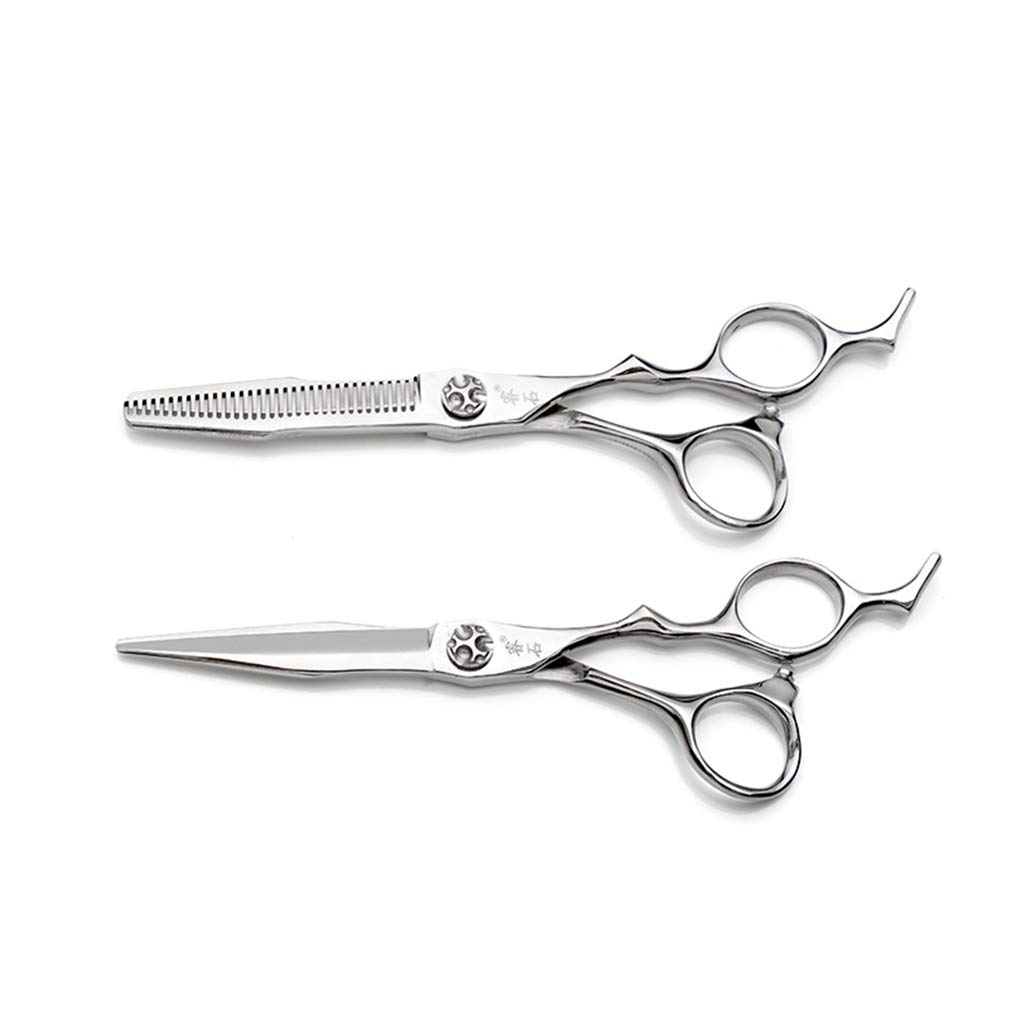 6.0 Inch Professional Hairdressing Scissors Set - Barber & Styling Shears with Straight & Texturizing Scissors - Premium Stainless Steel (Lightweight & Ultra Sharp) - Perfect for Salon Professionals, Home Haircuts & DIY Styling