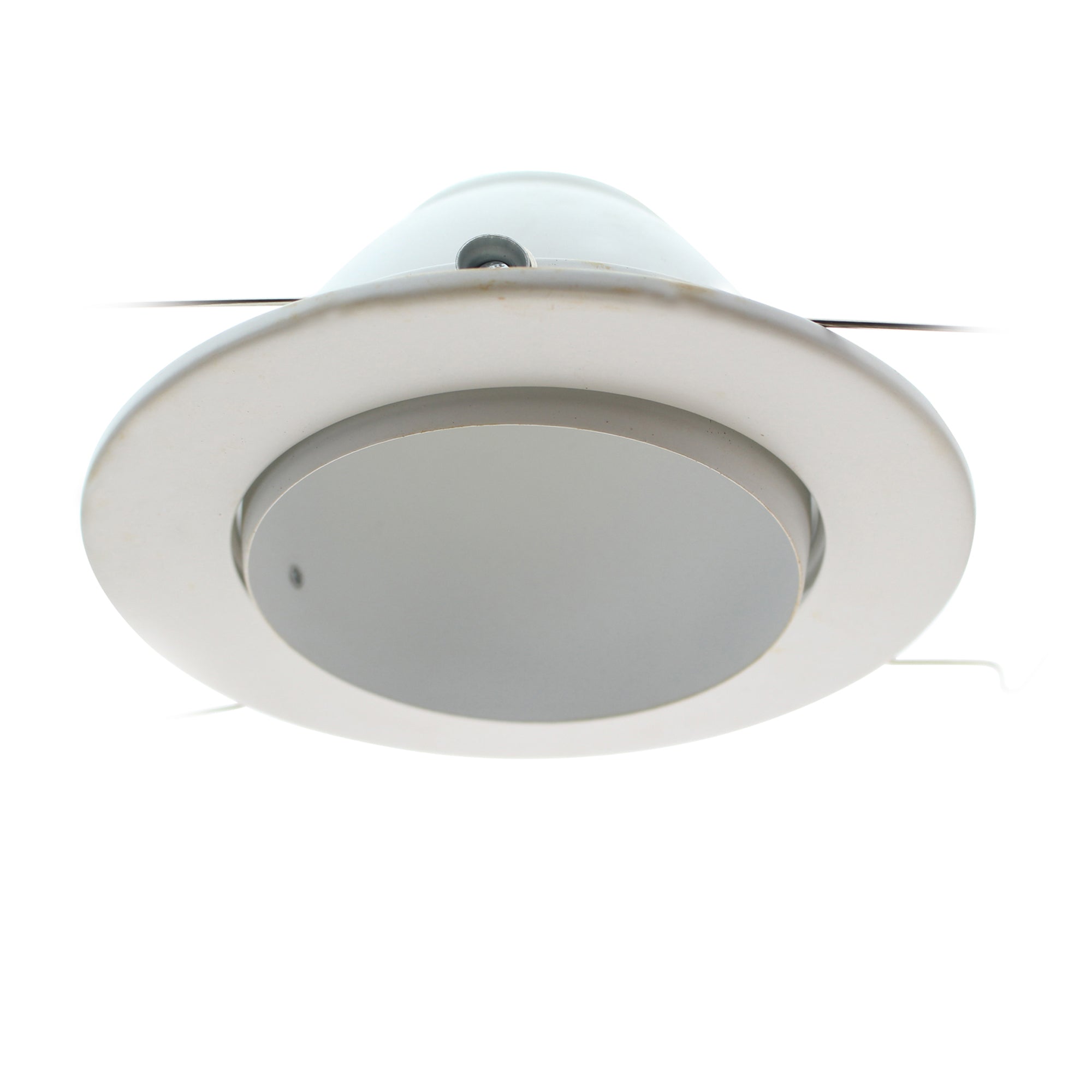 ELCO LIGHTING EL518W 5-Inch White Recessed Eyeball Trim Light - Perfect for Kitchen, Bathroom, and Living Room Ceiling Lighting