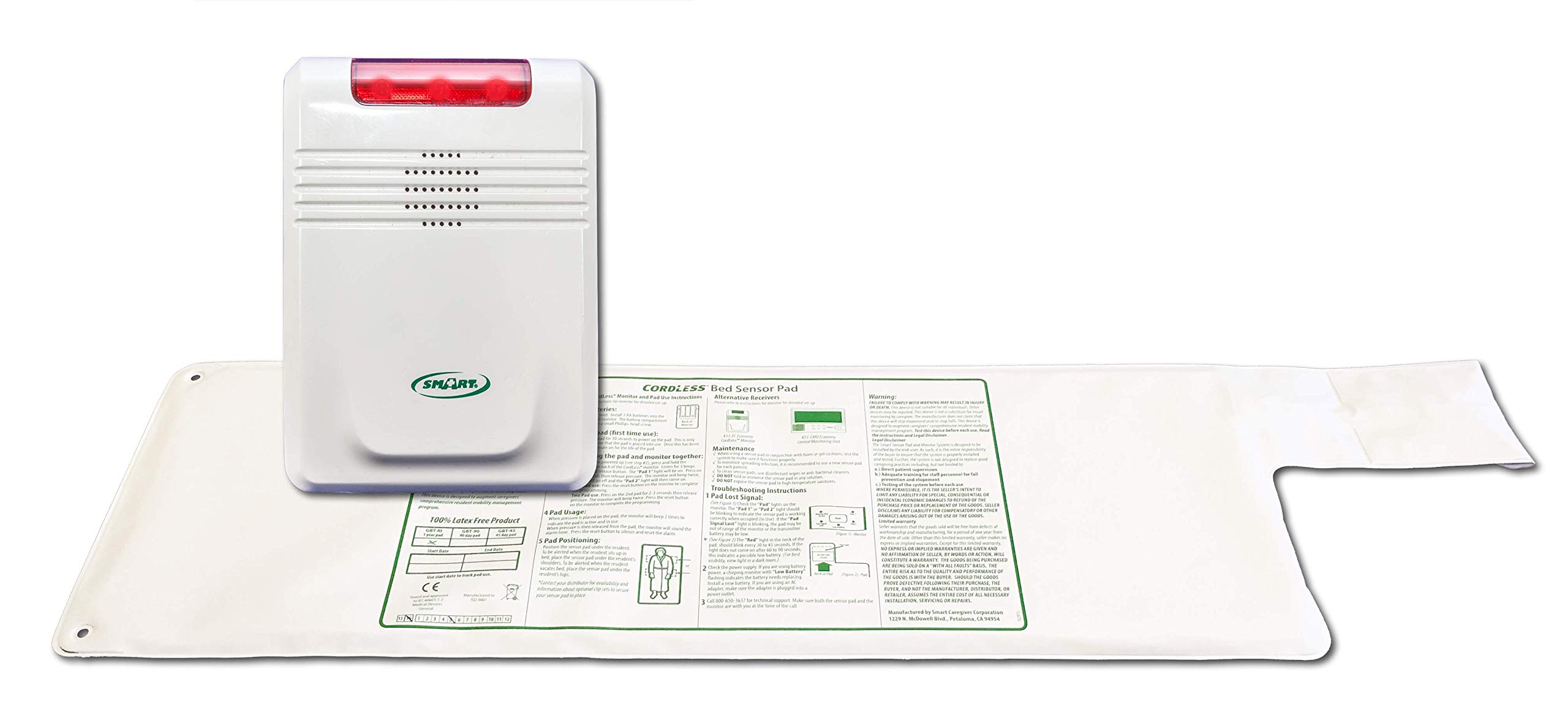 Smart Caregiver Wireless & Cordless Weight Sensing Bed Pad - 10