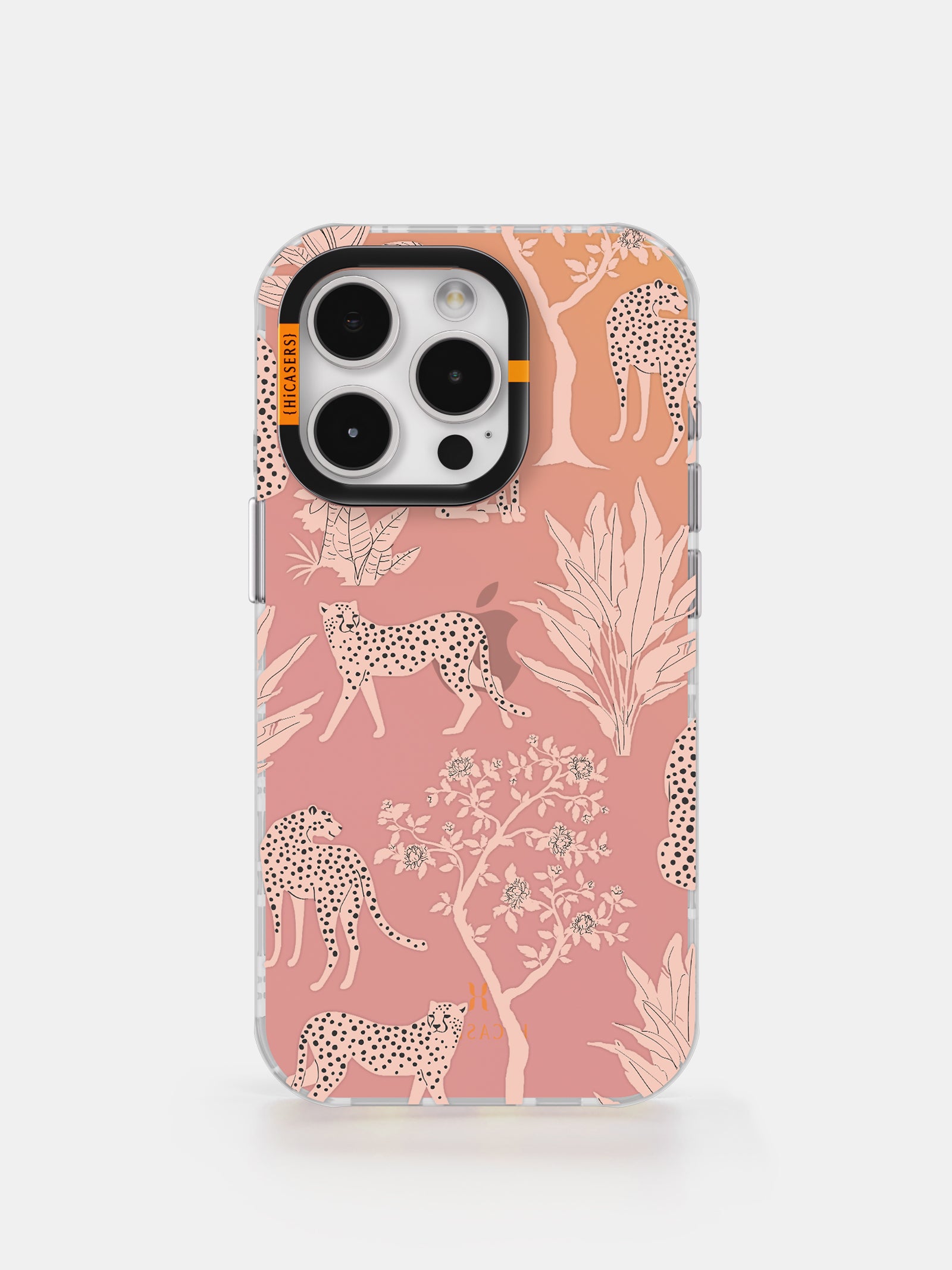 Jungle Cheetah Print Iridescent Phone Case in Pink - Perfect for iPhone & Samsung Galaxy, Stylish Protective Cover for Everyday Use & Travel