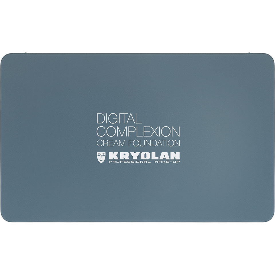 Kryolan Digital Complexion Cream Foundation Palette - 28 Pan Professional Makeup Kit for HD & 4K Camera (Digital 1) - Ideal for Film, TV, Bridal & Photography Makeup Artists