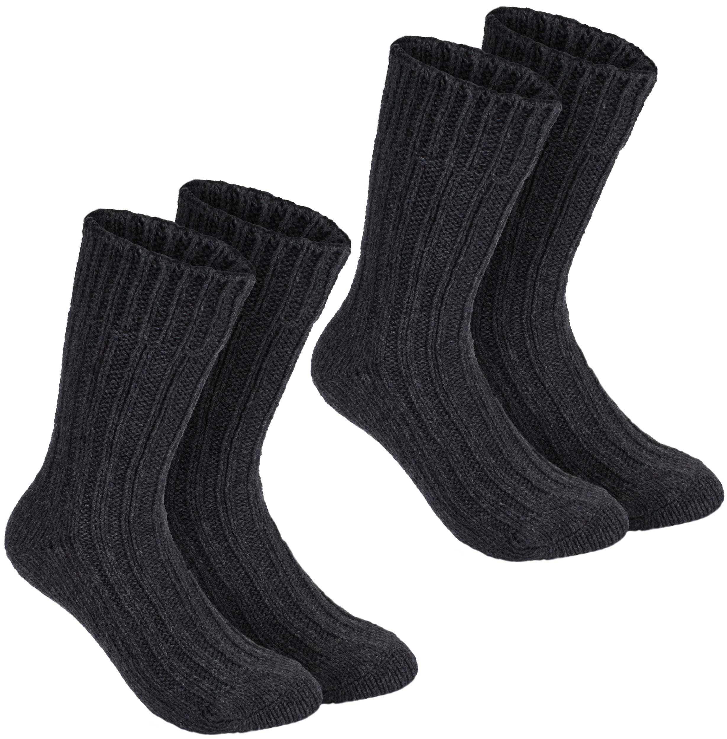 2 Pairs Unisex Alpaca Wool Socks - Ultra Warm Thick Winter Socks for Men & Women - 100% Premium Alpaca Thermal Boot Socks - Perfect for Hiking, Skiing & Cold Weather Activities